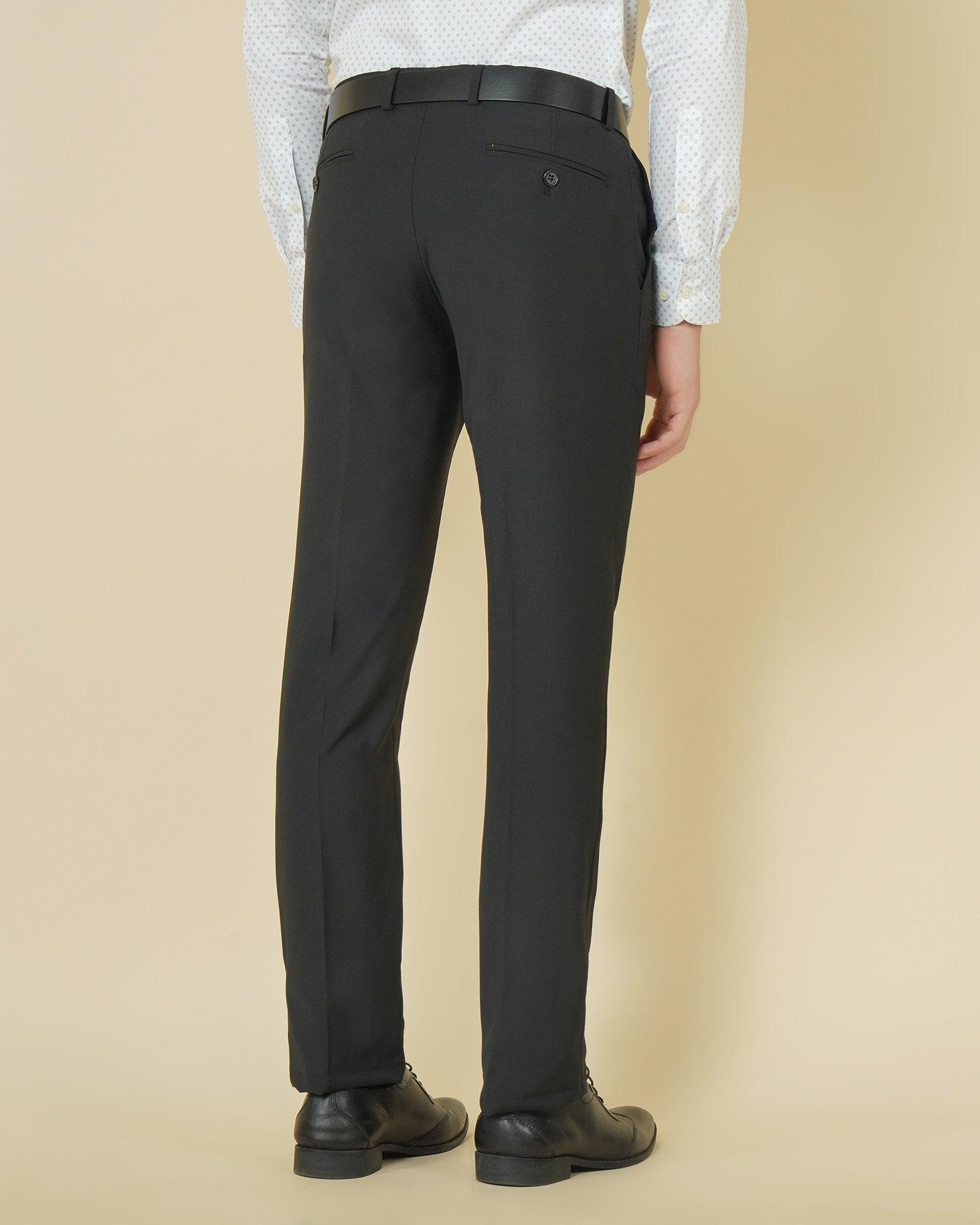Lewis Formal Premium Stretch Trouser In Black (B95 Fit) - blackberrys-clothing