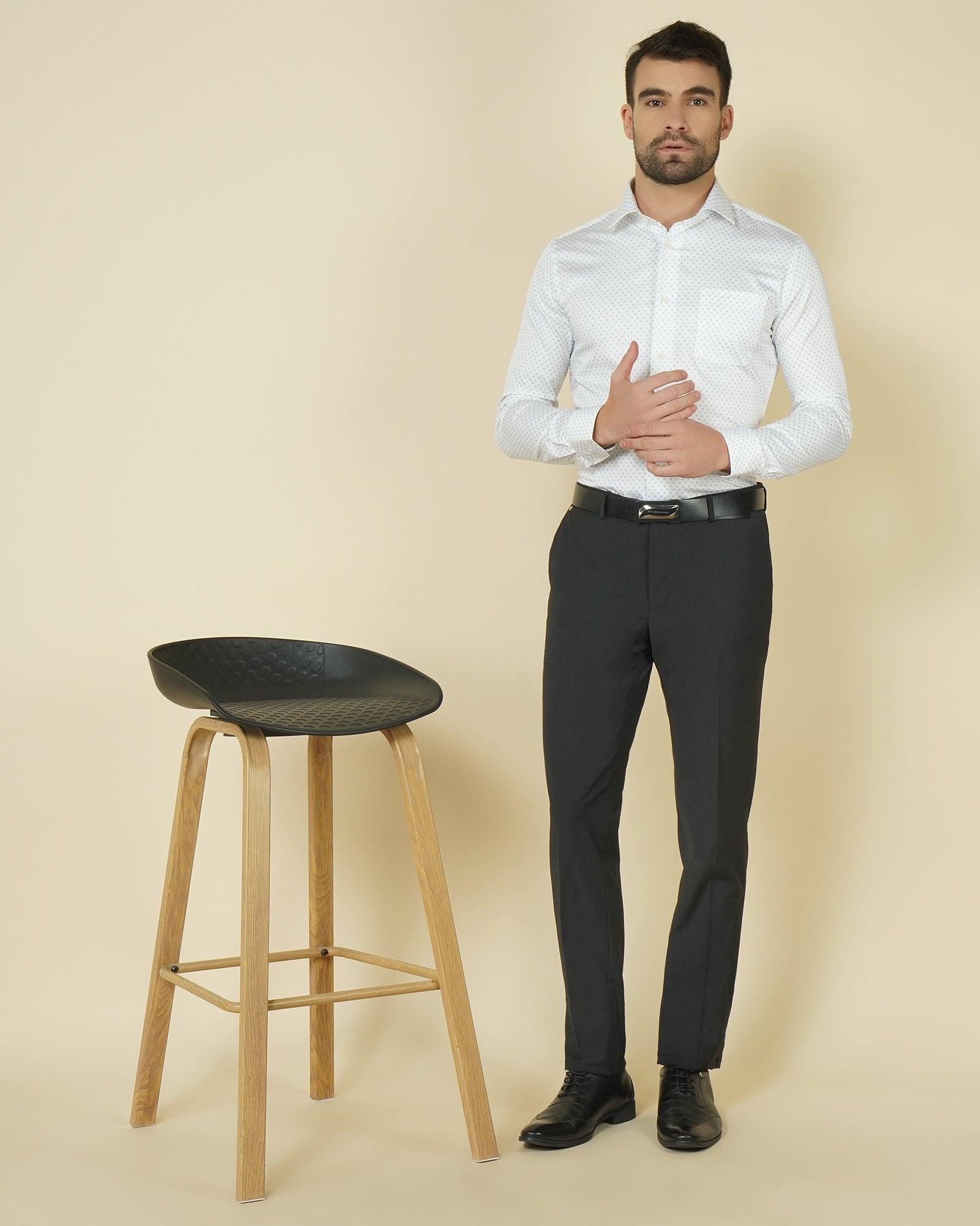 Lewis Formal Premium Stretch Trouser In Black (B95 Fit) - blackberrys-clothing