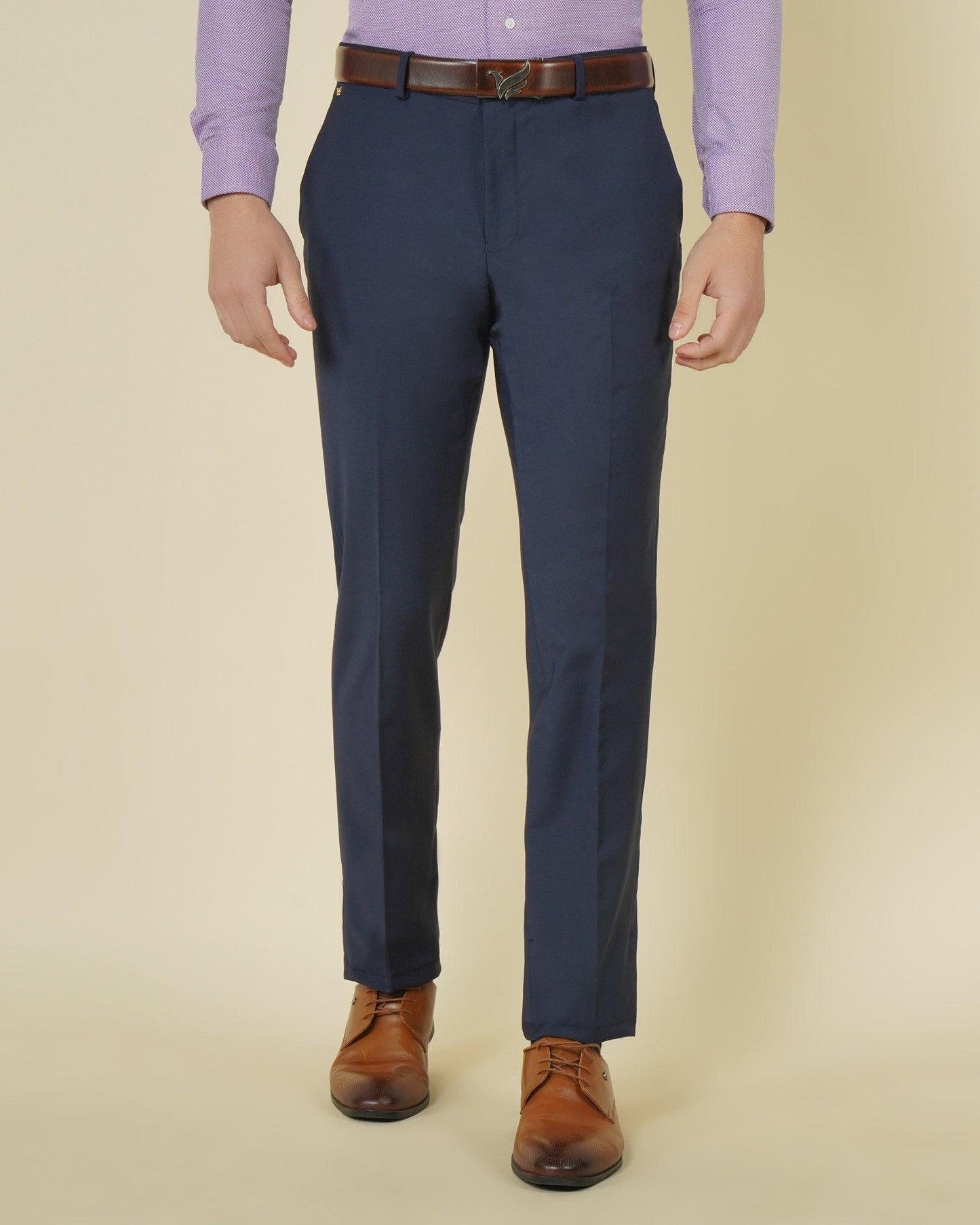 Lewis Formal Premium Stretch Trouser In Navy (B95 Fit)