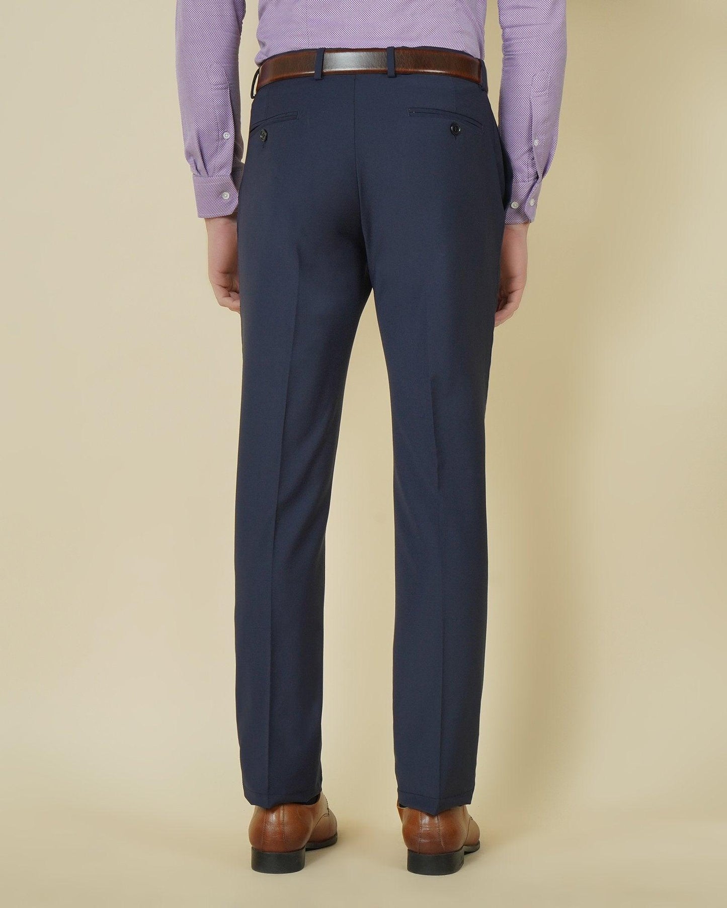 Lewis Formal Premium Stretch Trouser In Navy (B95 Fit) - blackberrys-clothing