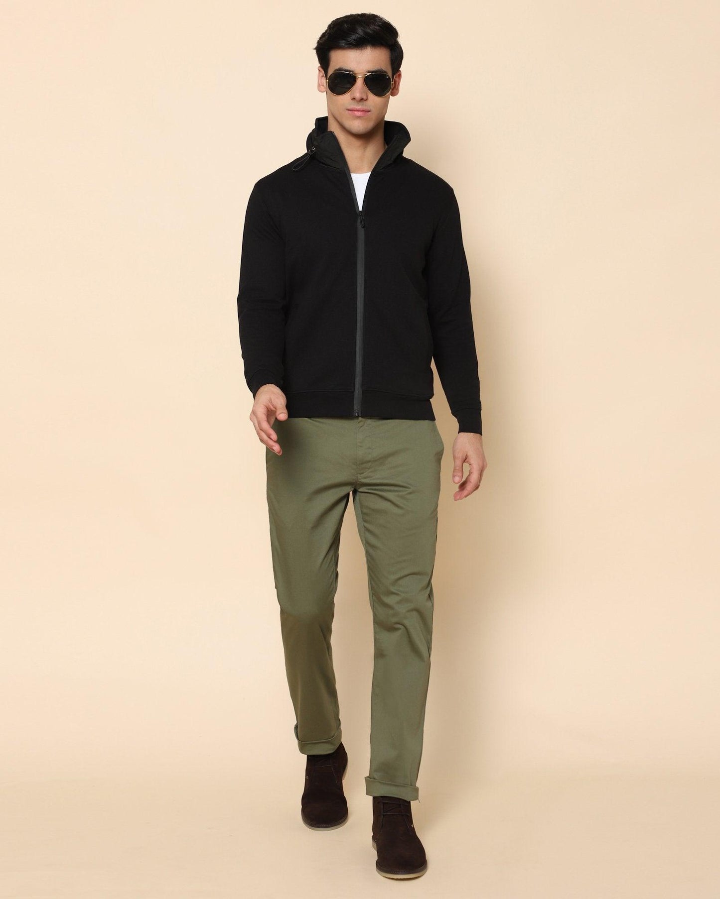 Lich Solid Sweat Shirt In Black - blackberrys-clothing