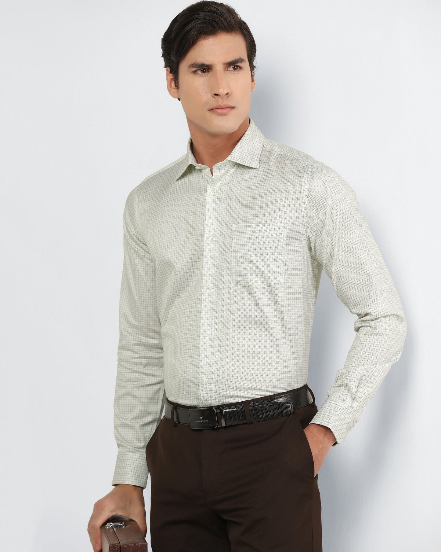 Light Green Printed Shirt - Tiffany