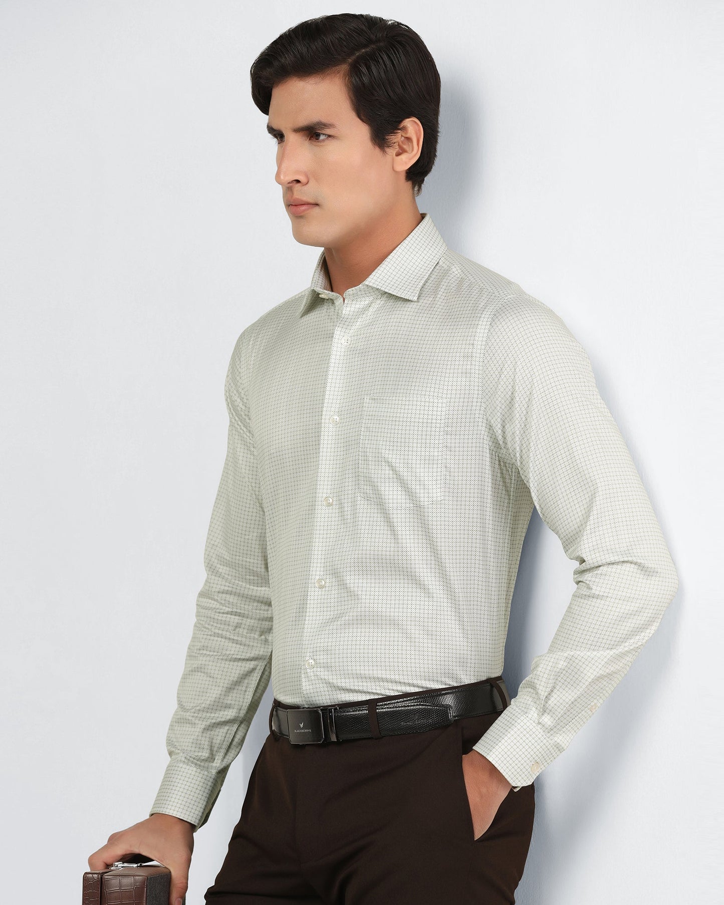 Light Green Printed Shirt - Tiffany