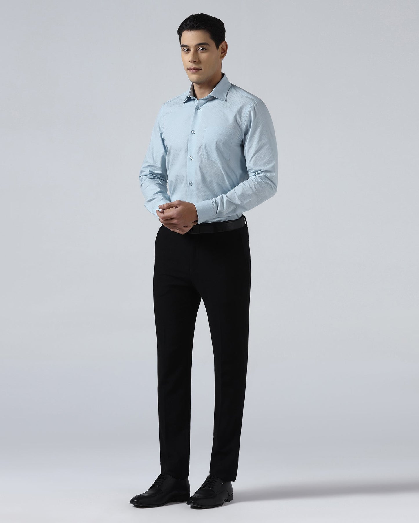 Light Blue Check Shirt - Shadow