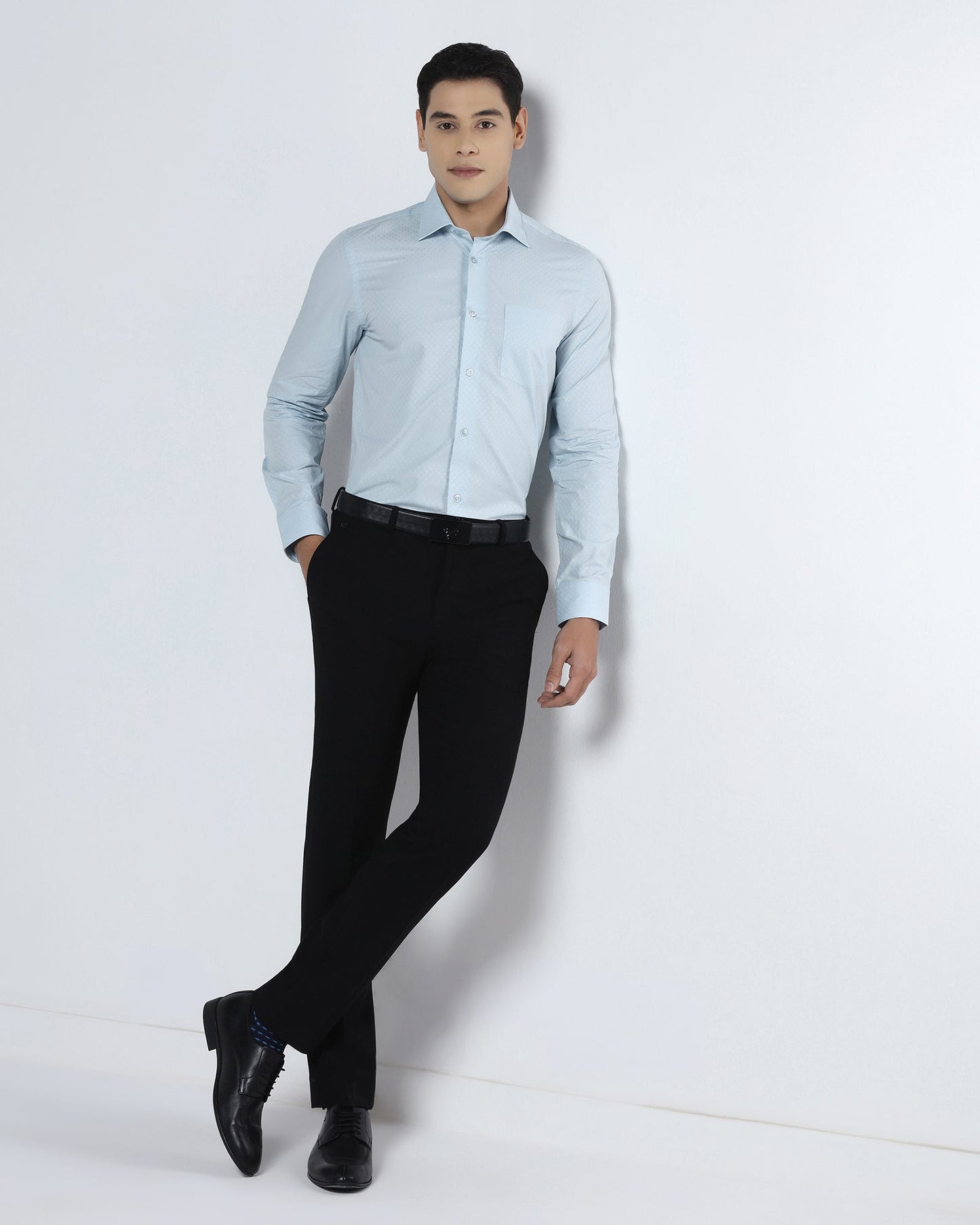 Light Blue Check Shirt - Shadow
