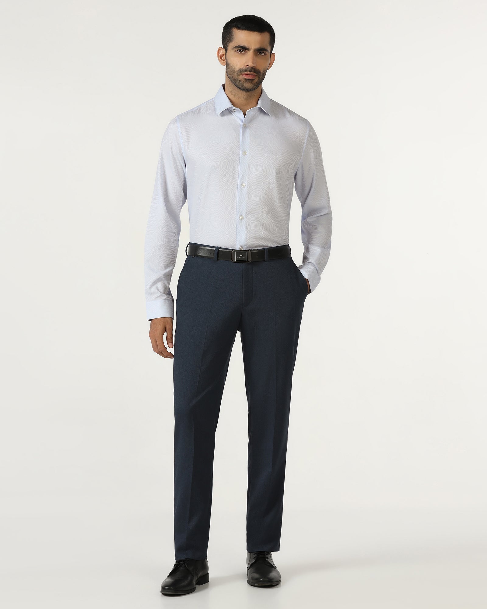 Light Blue Jacquard Shirt - Render