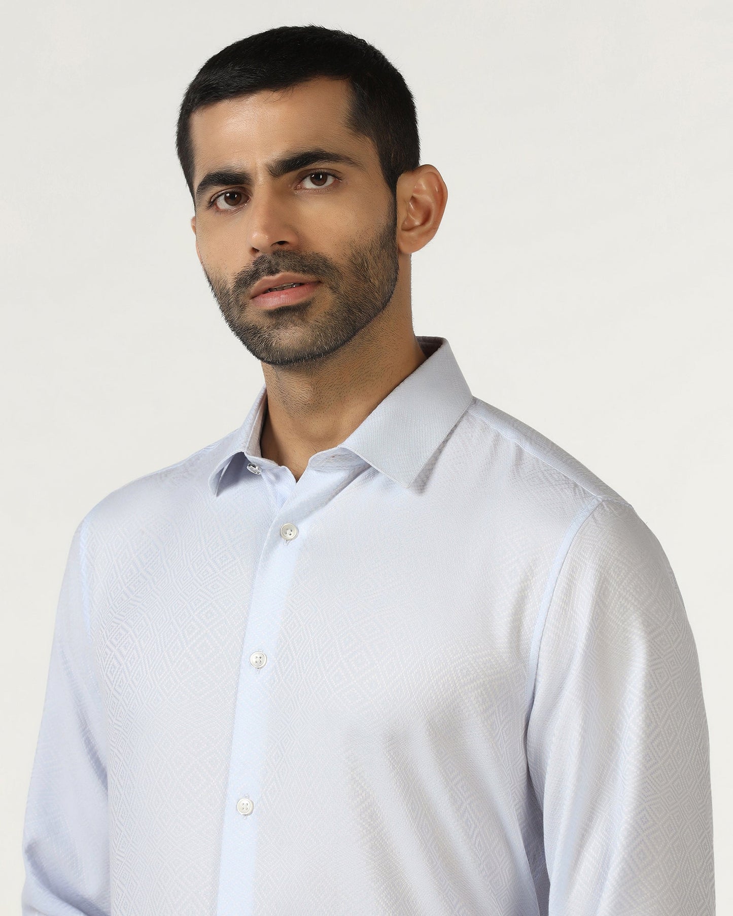 Light Blue Jacquard Shirt - Render