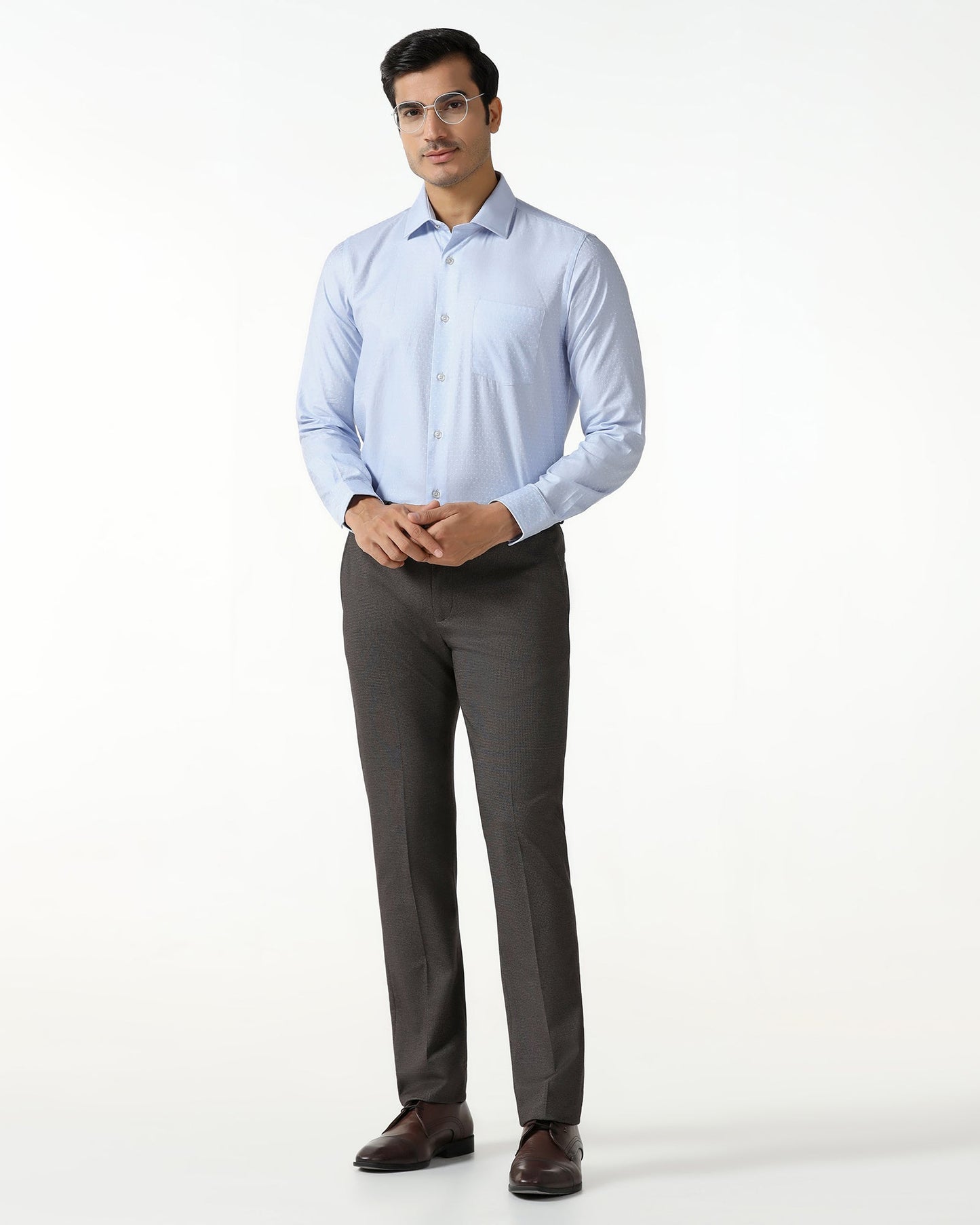 Light Blue Jacquard Shirt - Rile