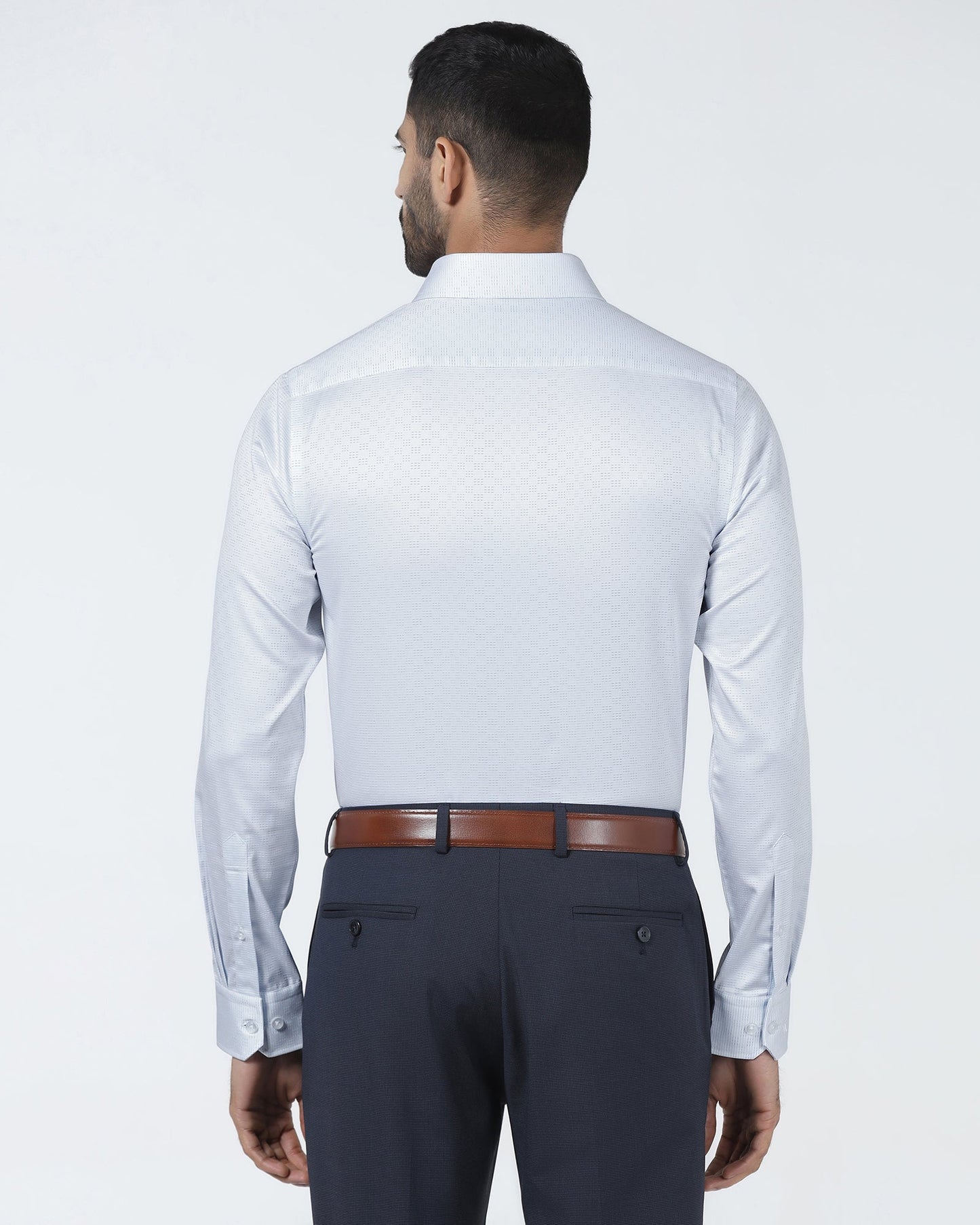 Light Blue Unwrinkle Textured Shirt - Easton