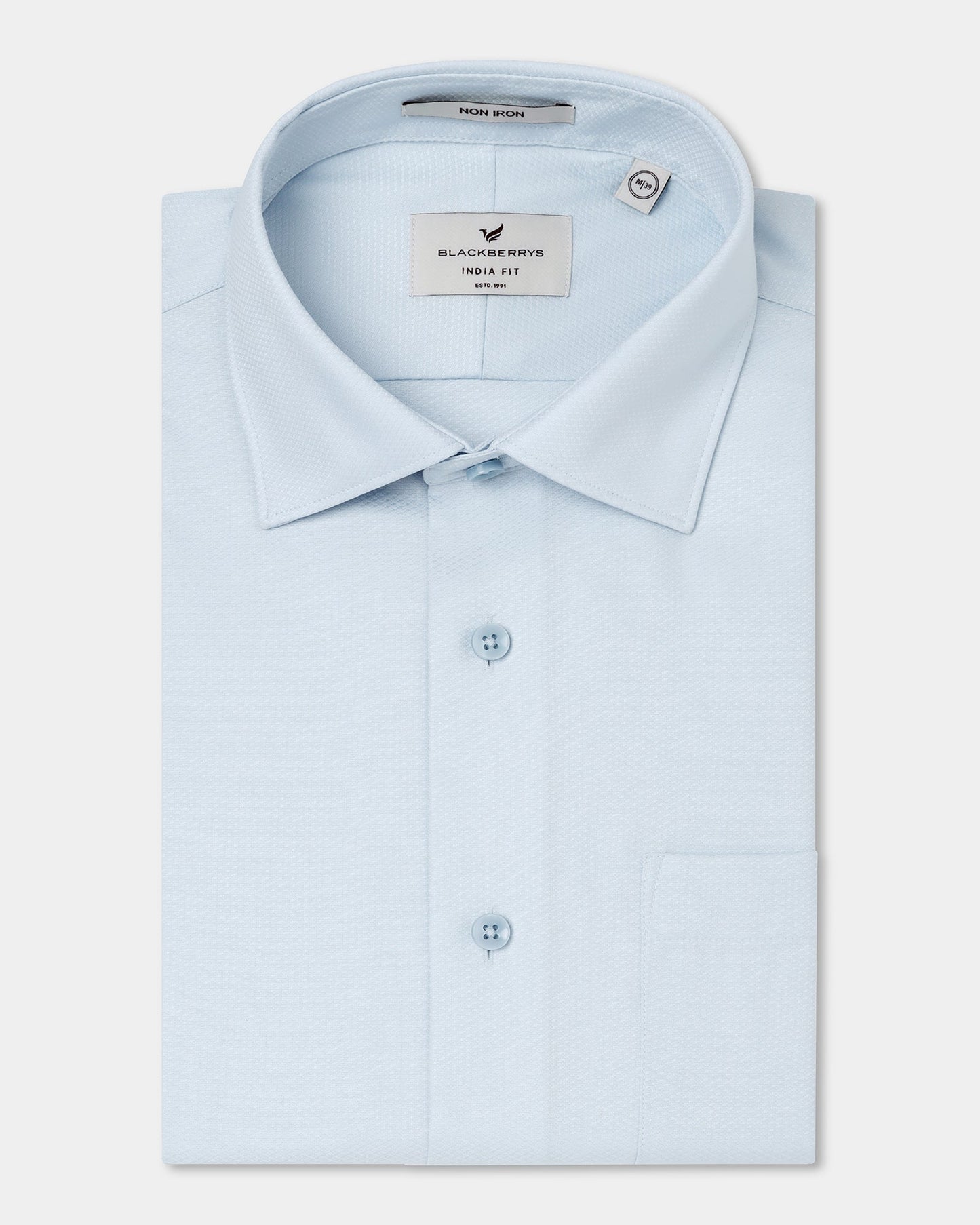 Light Blue Non Iron Textured Shirt - P31