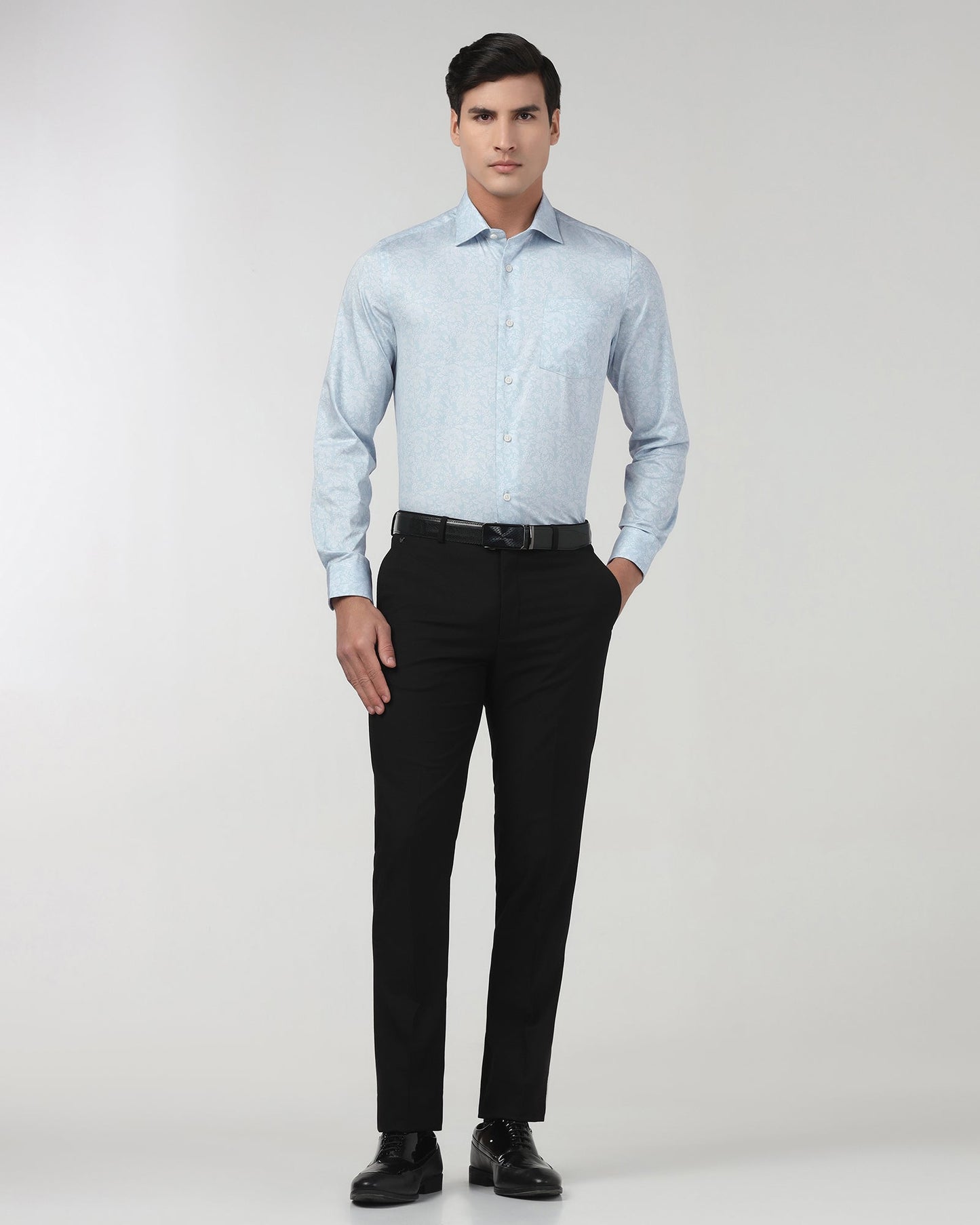 Light Blue Printed Shirt - Halen