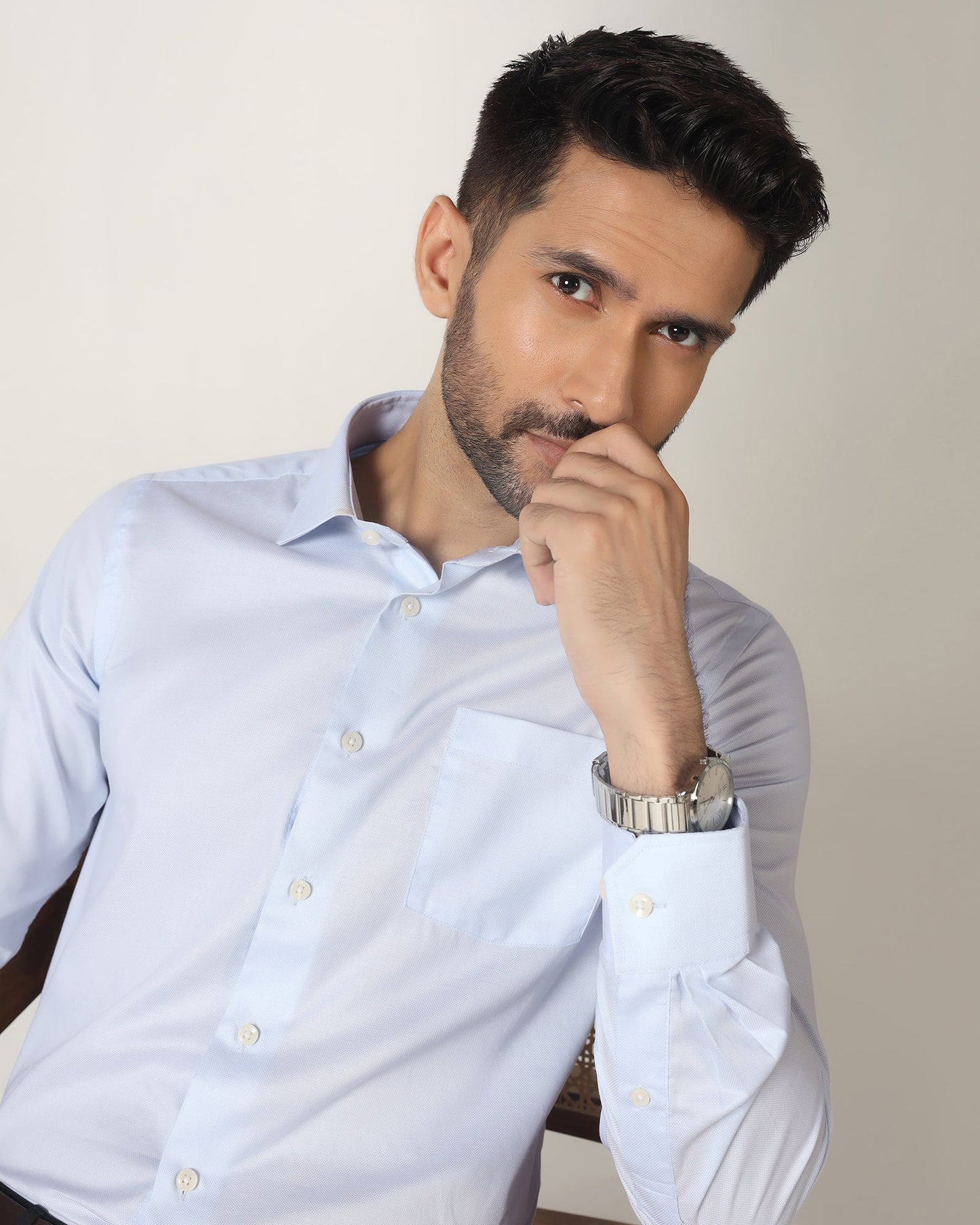 Light Blue Solid Shirt - Rally
