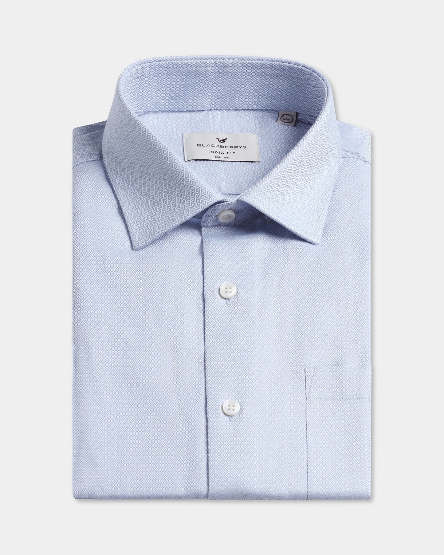 Light Blue Textured Shirt - Bridget