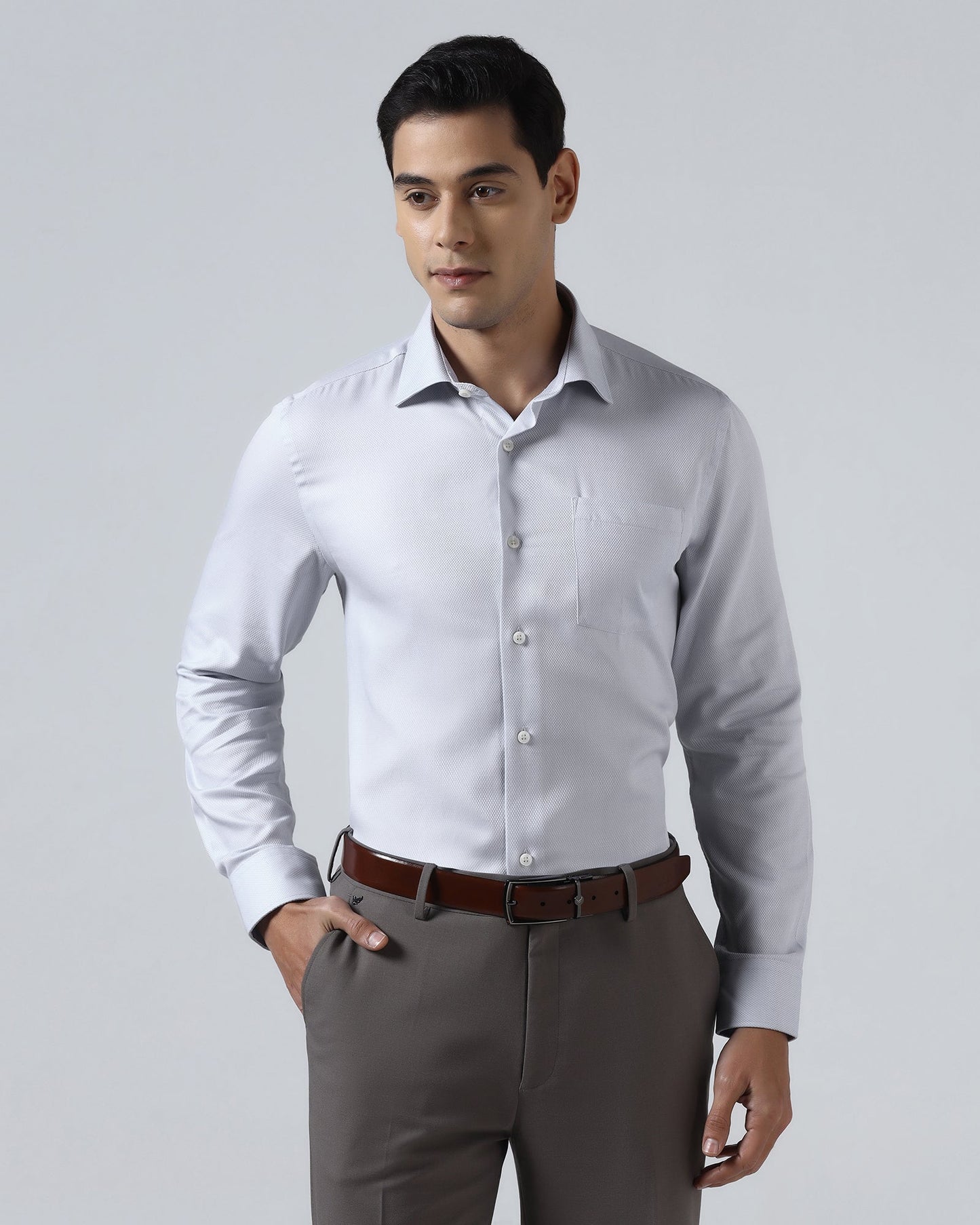 Light Blue Textured Shirt - Quinn
