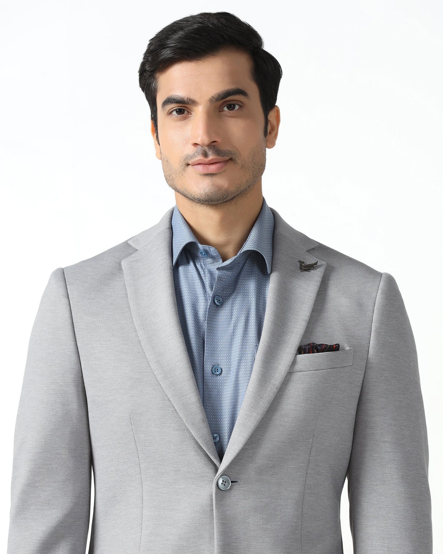 Light Grey Textured Blazer - Walker
