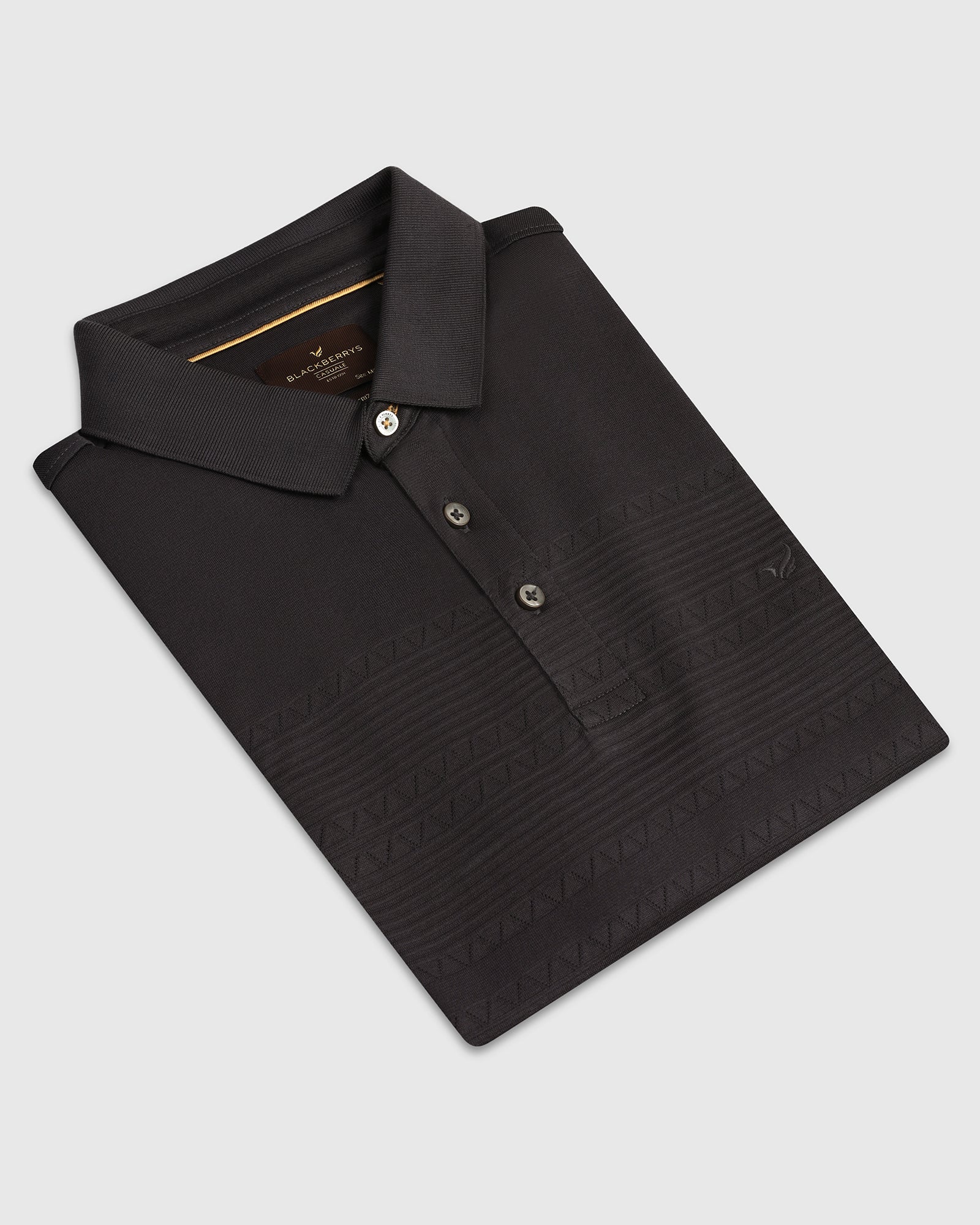 Light Grey Textured Polo - Jap