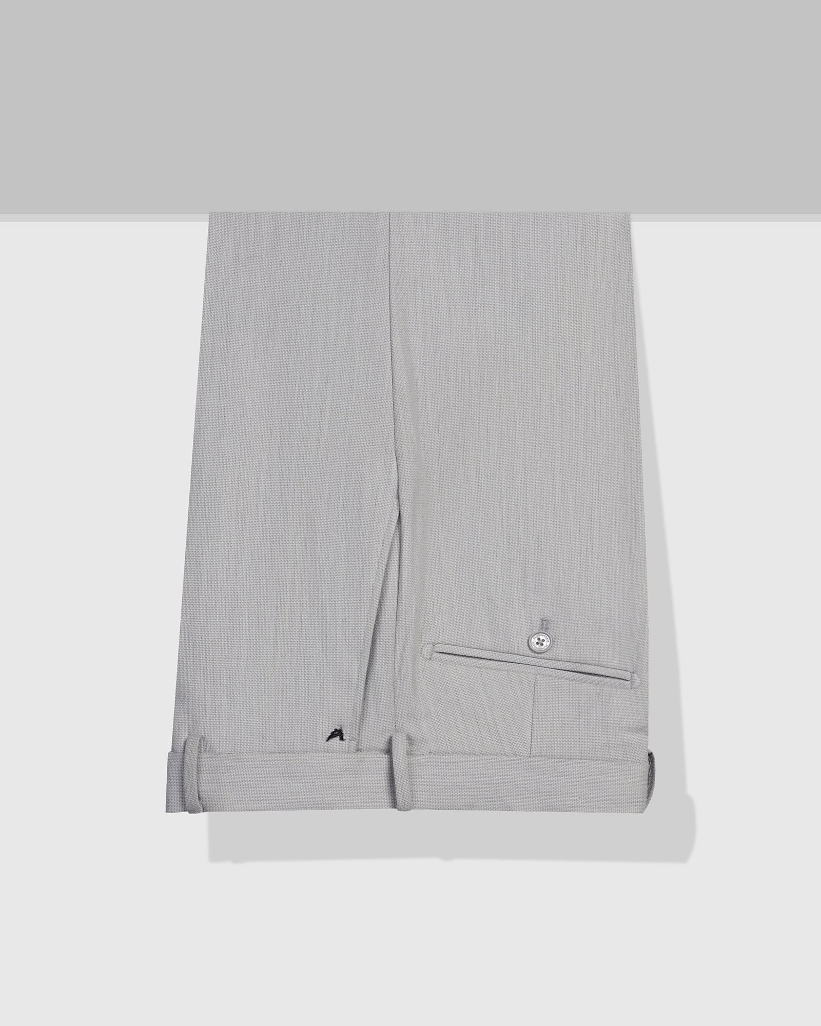 Light Grey Textured Trouser - Chivas