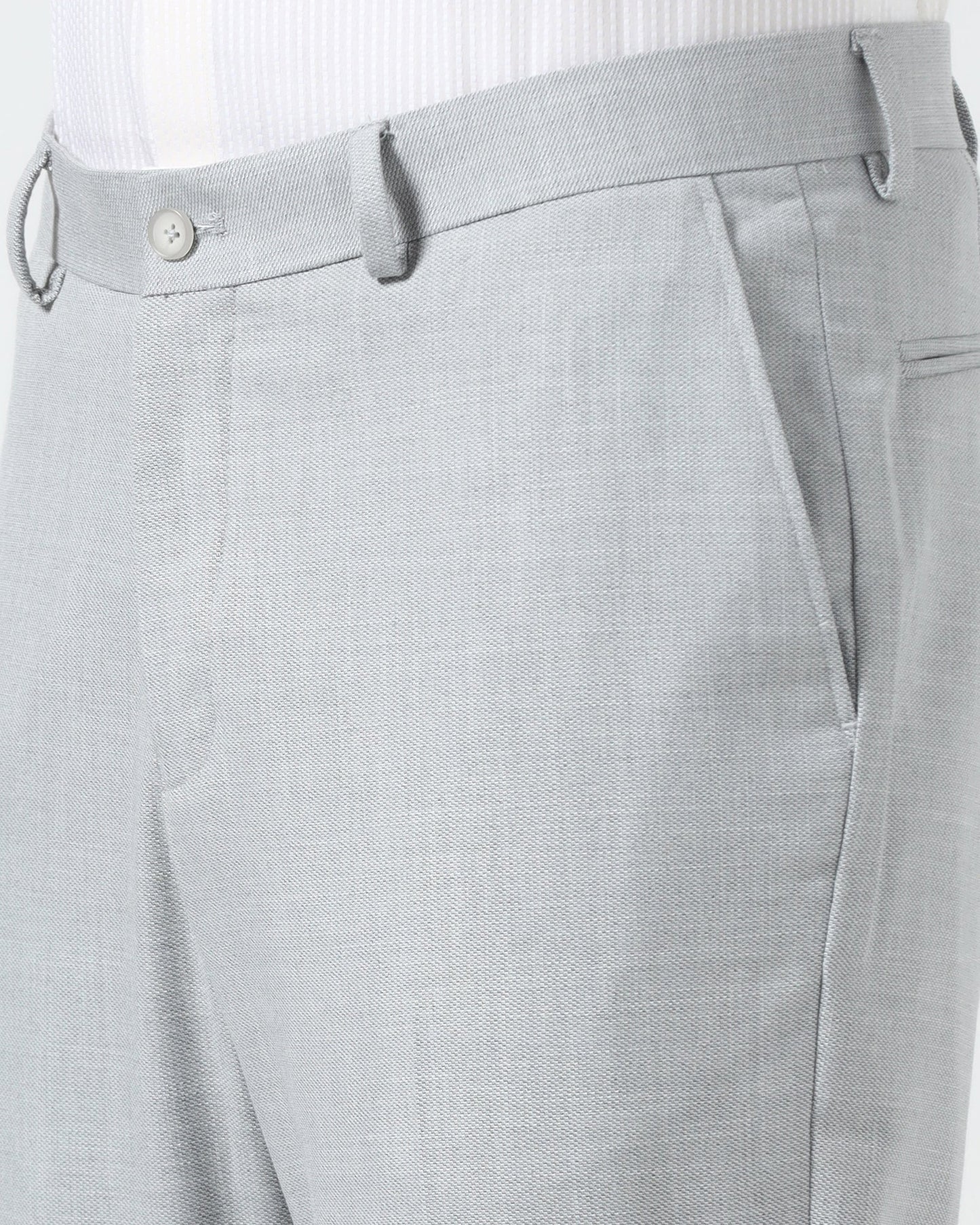 Light Grey Textured Trouser - Marta