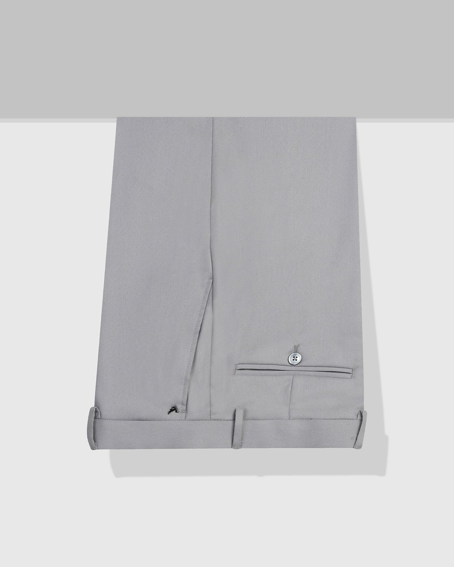 Light Grey Textured Trouser - Monk