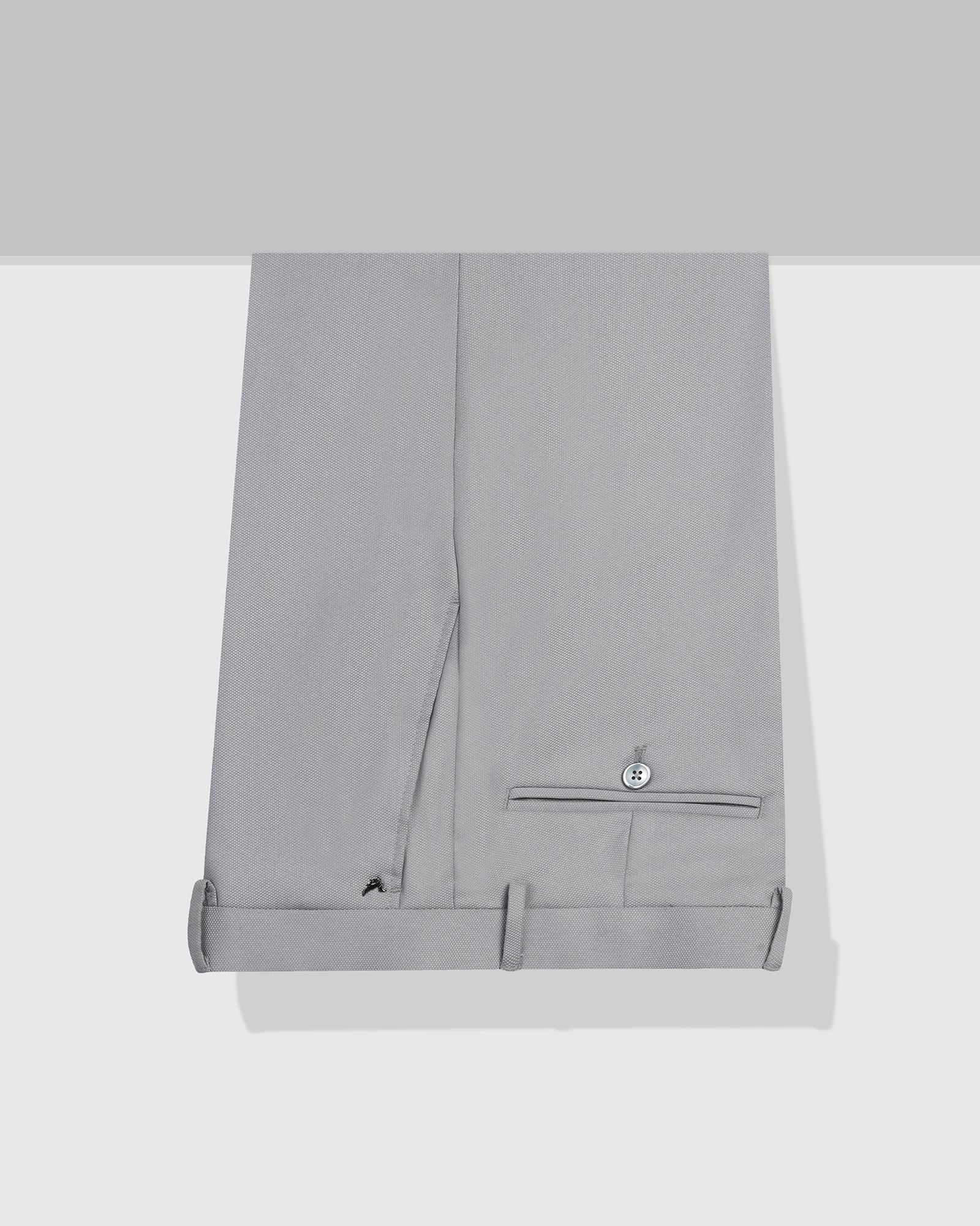Light Grey Textured Trouser - Monk