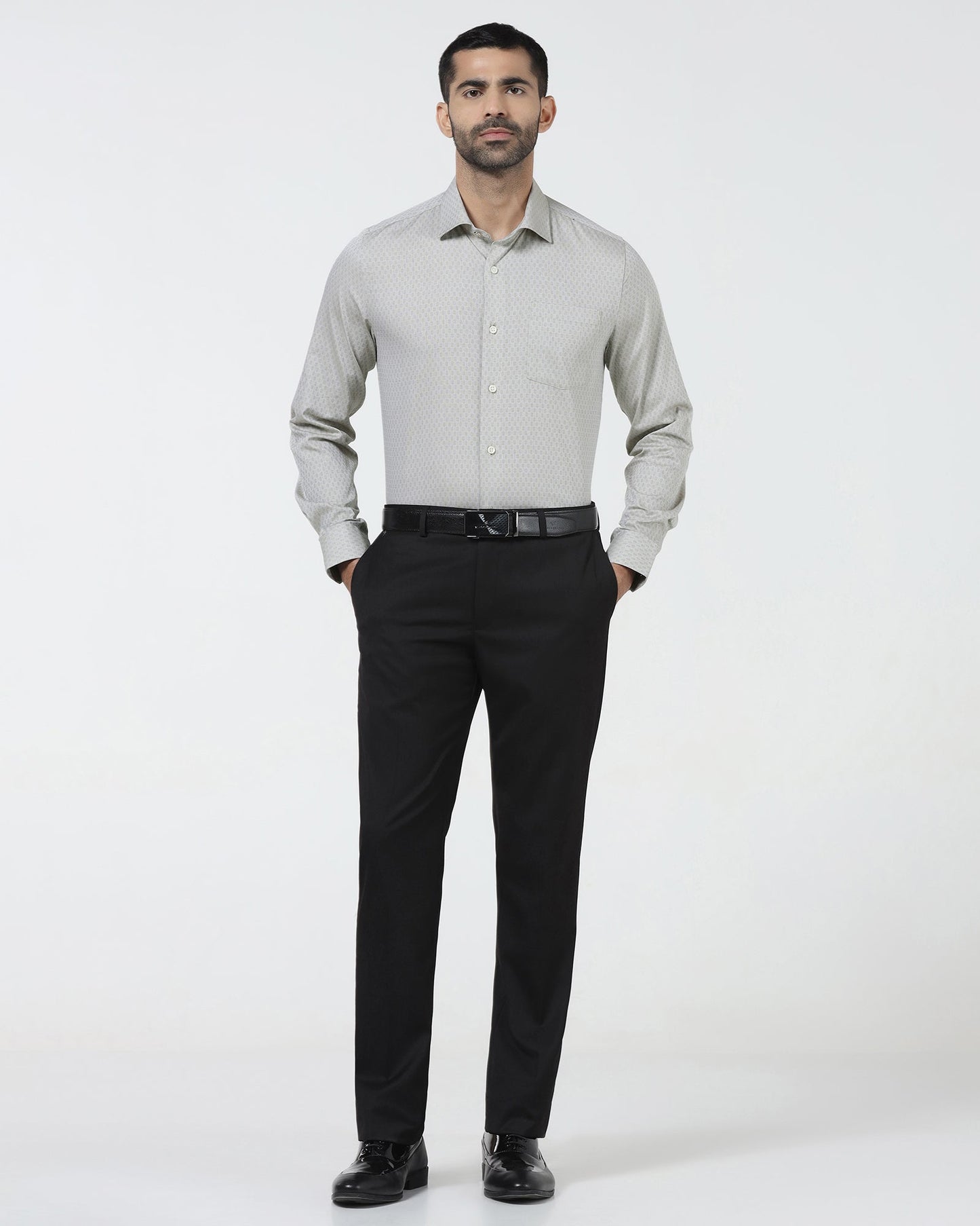 Light Olive Textured Shirt - Seon