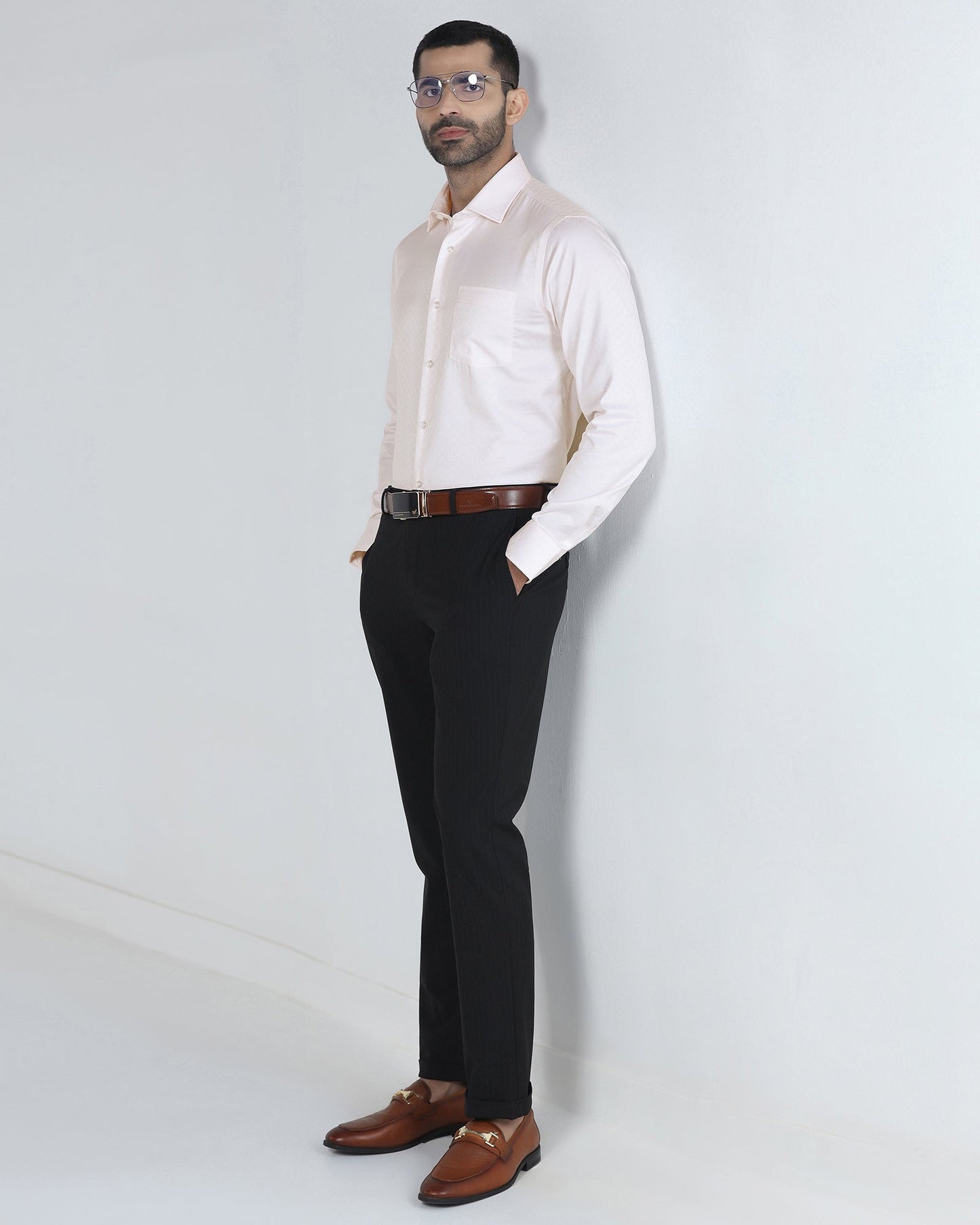 Light Pink Unwrinkle Textured Shirt - Easton