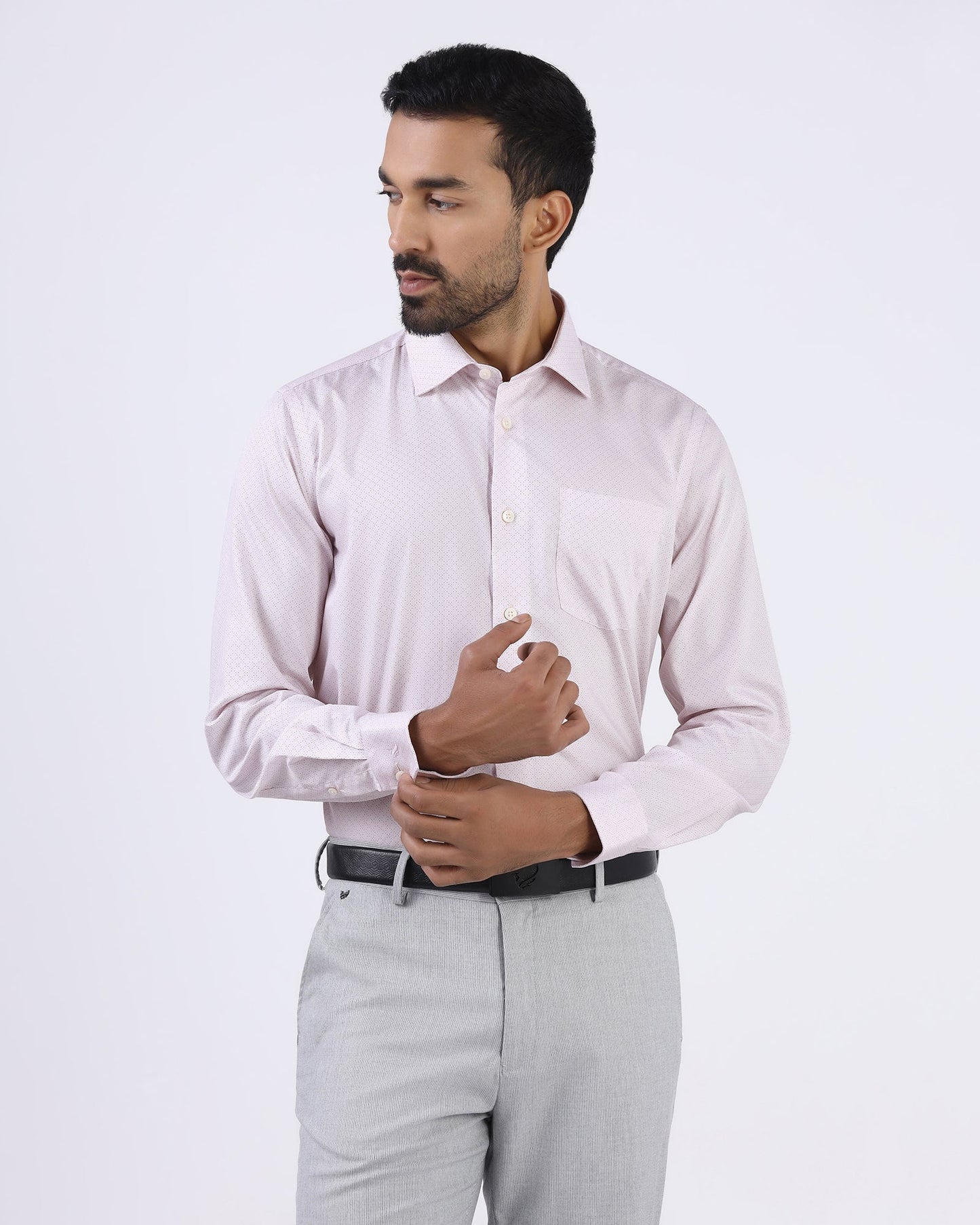 Light Pink Printed Shirt - Cube