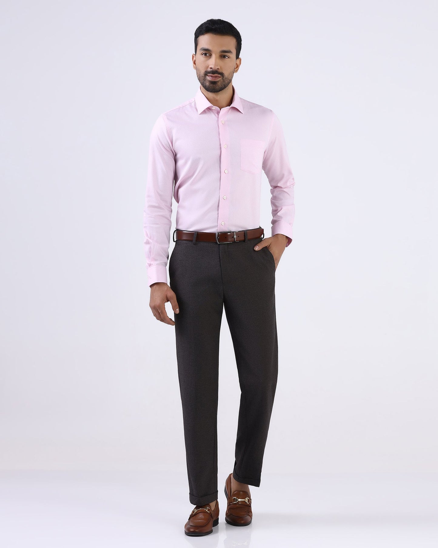 Light Pink Textured Shirt - Bernard