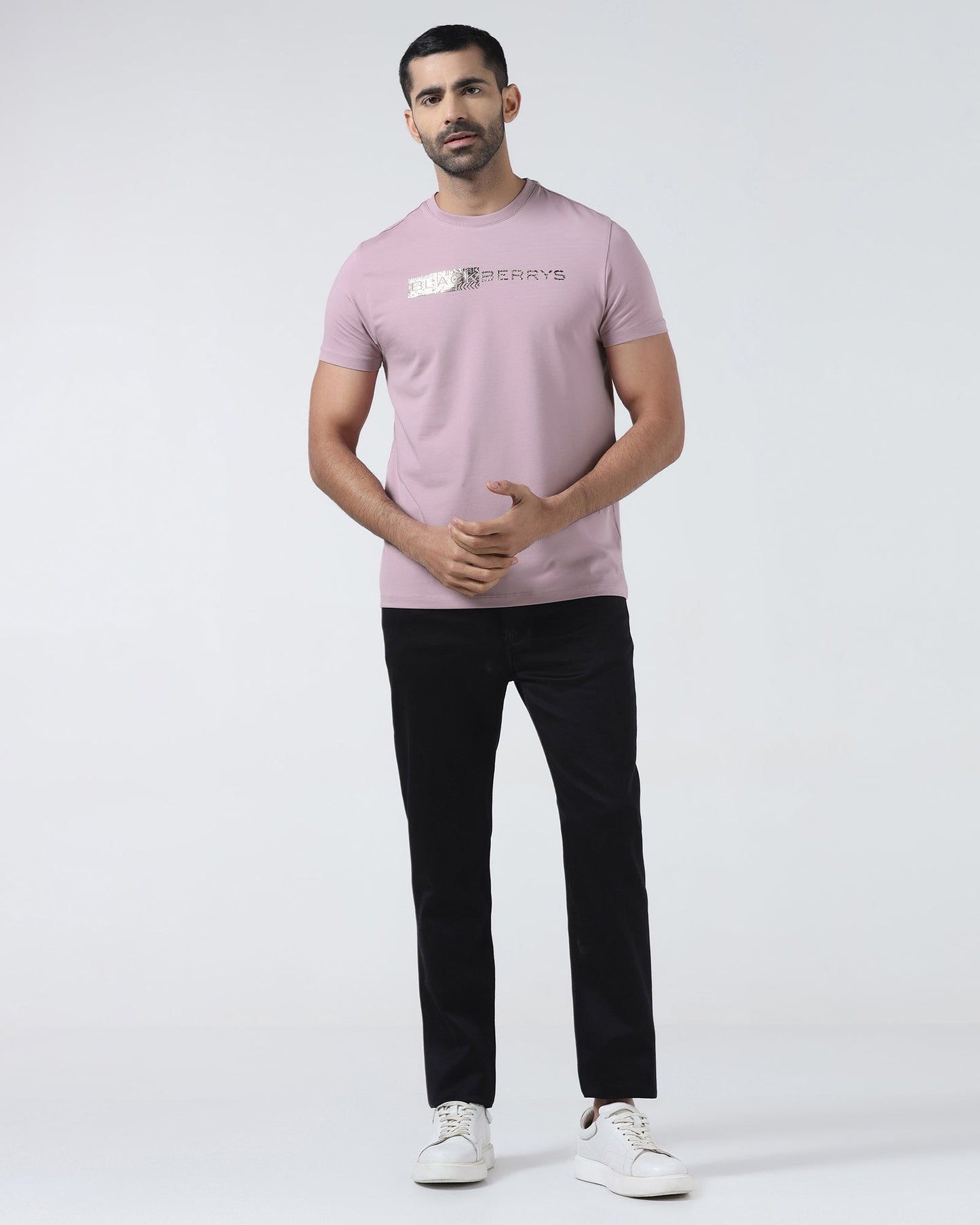 Lilac Crew Neck Printed T-Shirt - Petunia