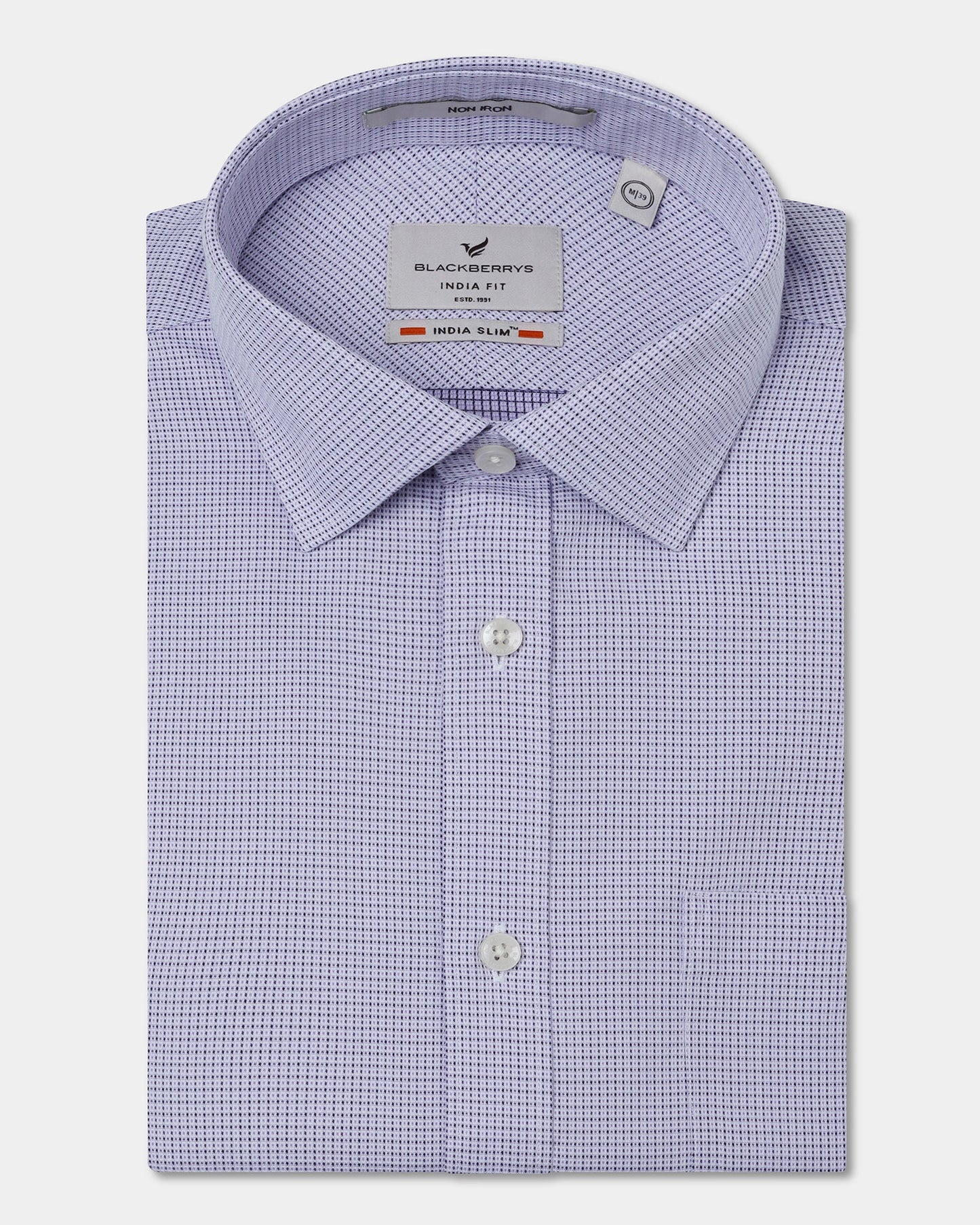 Lilac Non Iron Textured Shirt - Ethan