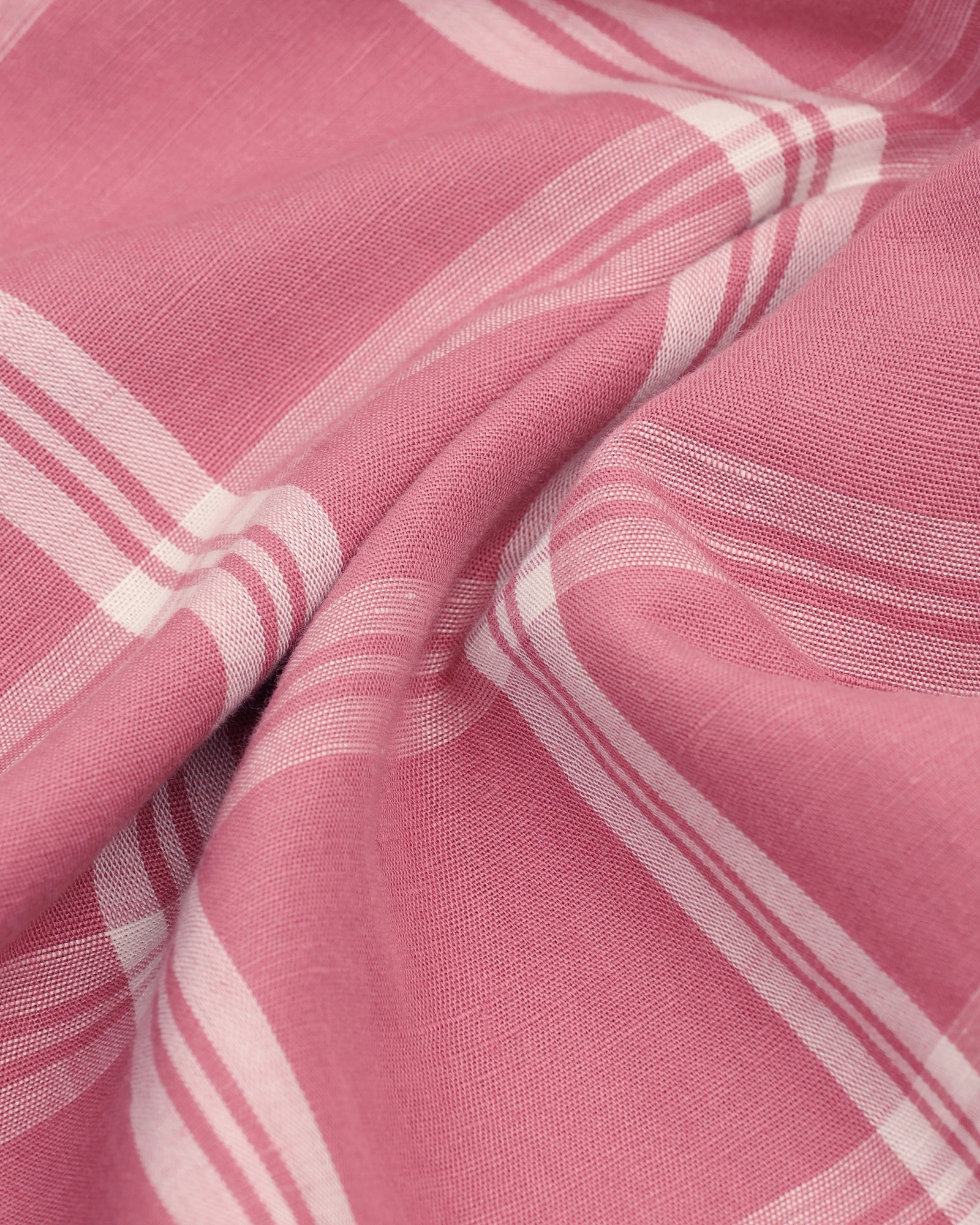 Linen Casual Pink Check Shirt - Yori