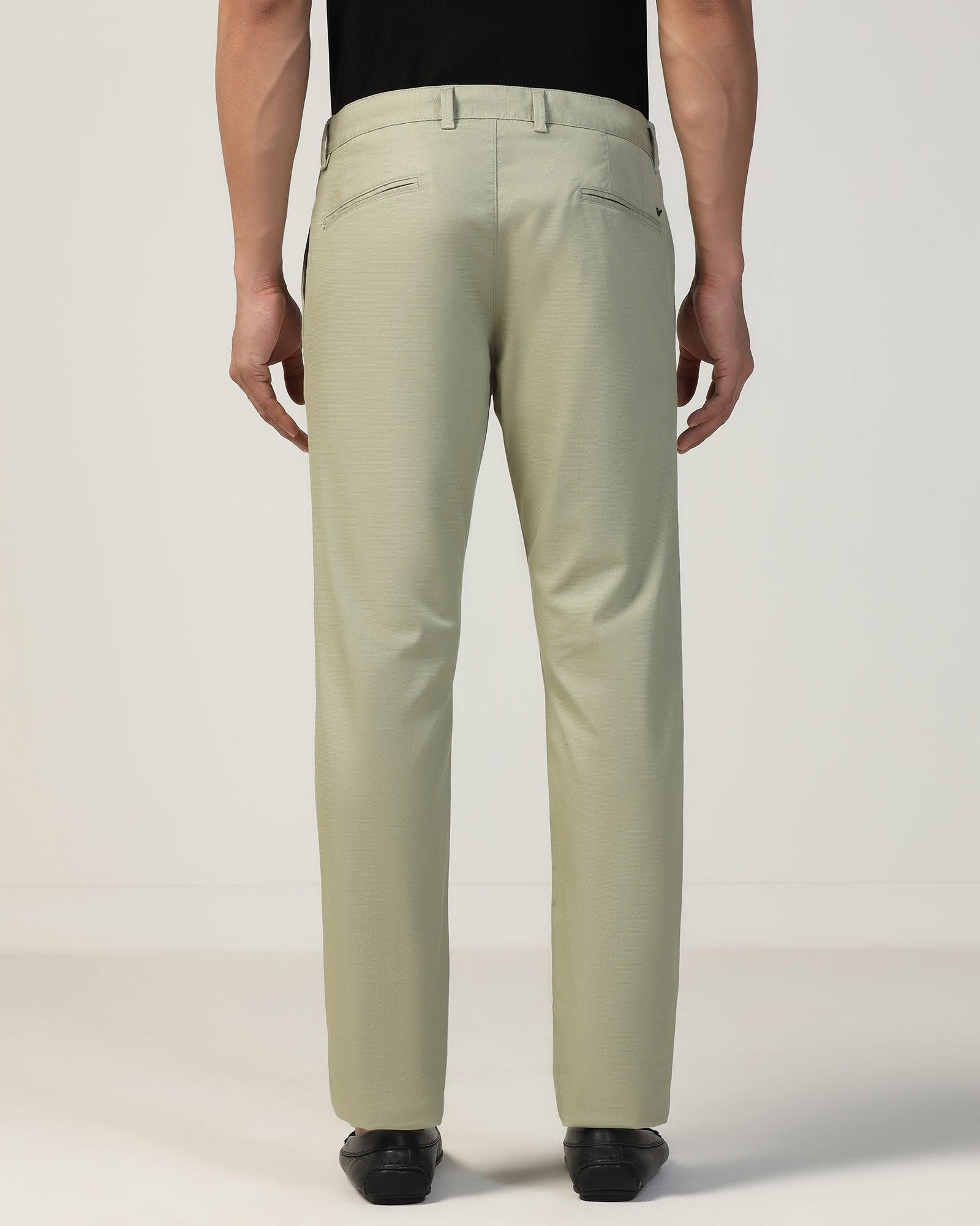 Slim Fit B-91 Casual Olive Textured Khakis - Kart