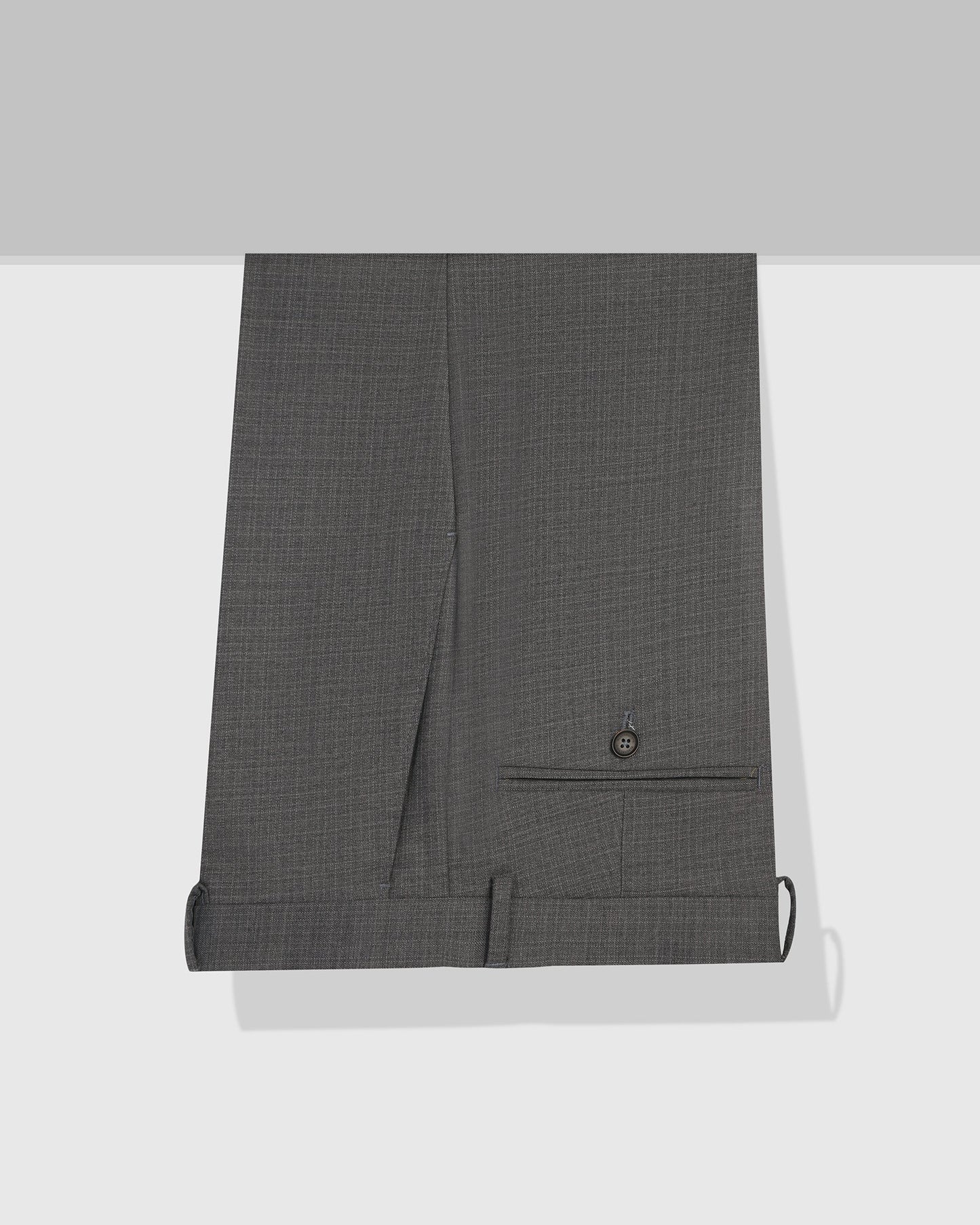 Luxe Slim Comfort B-95 Formal Grey Textured Trouser - Chanel