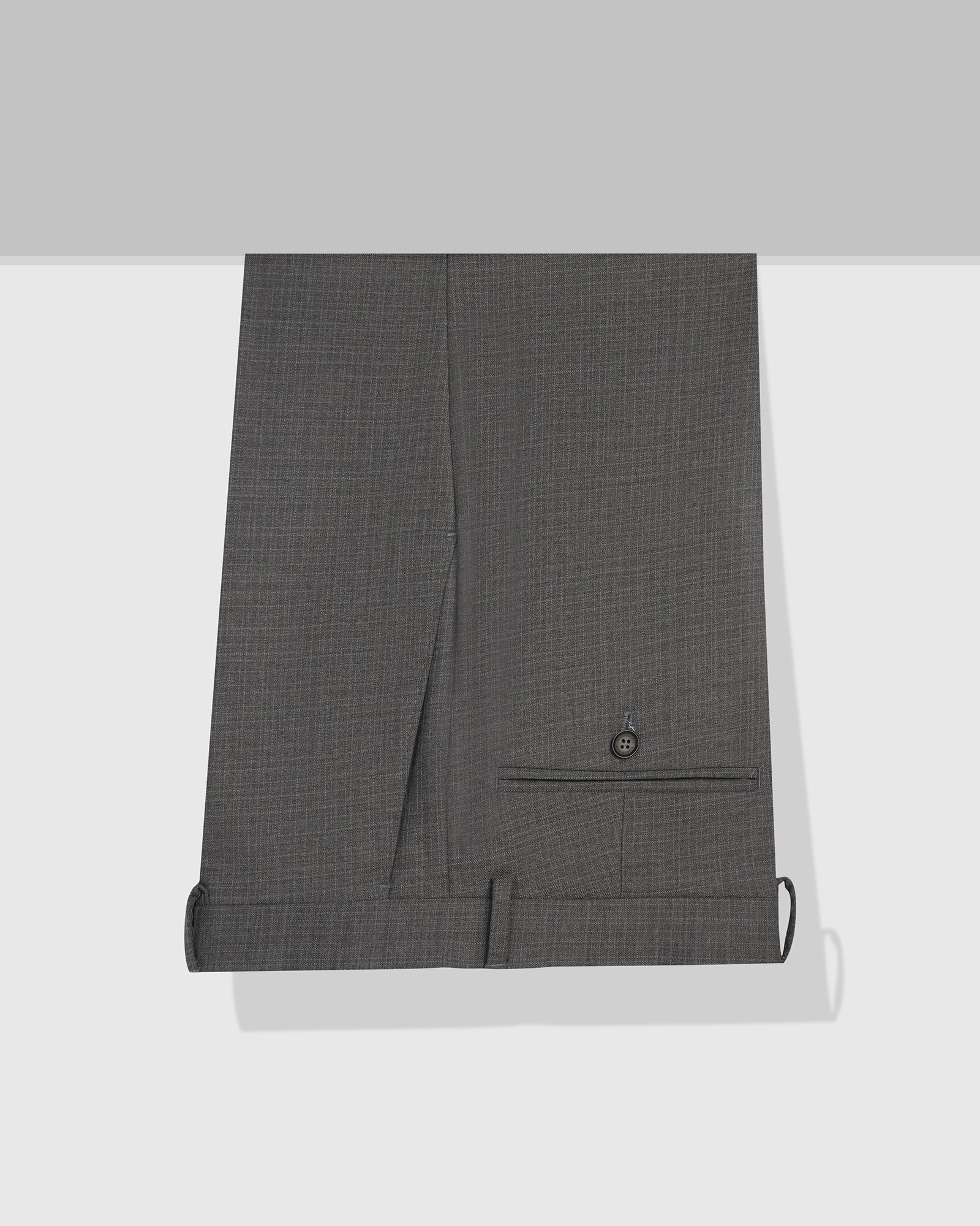 Luxe Slim Comfort B-95 Formal Grey Textured Trouser - Chanel