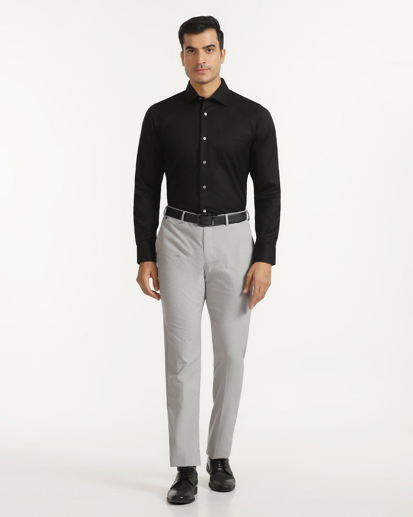 Luxe Formal Black Textured Shirt - Hadley