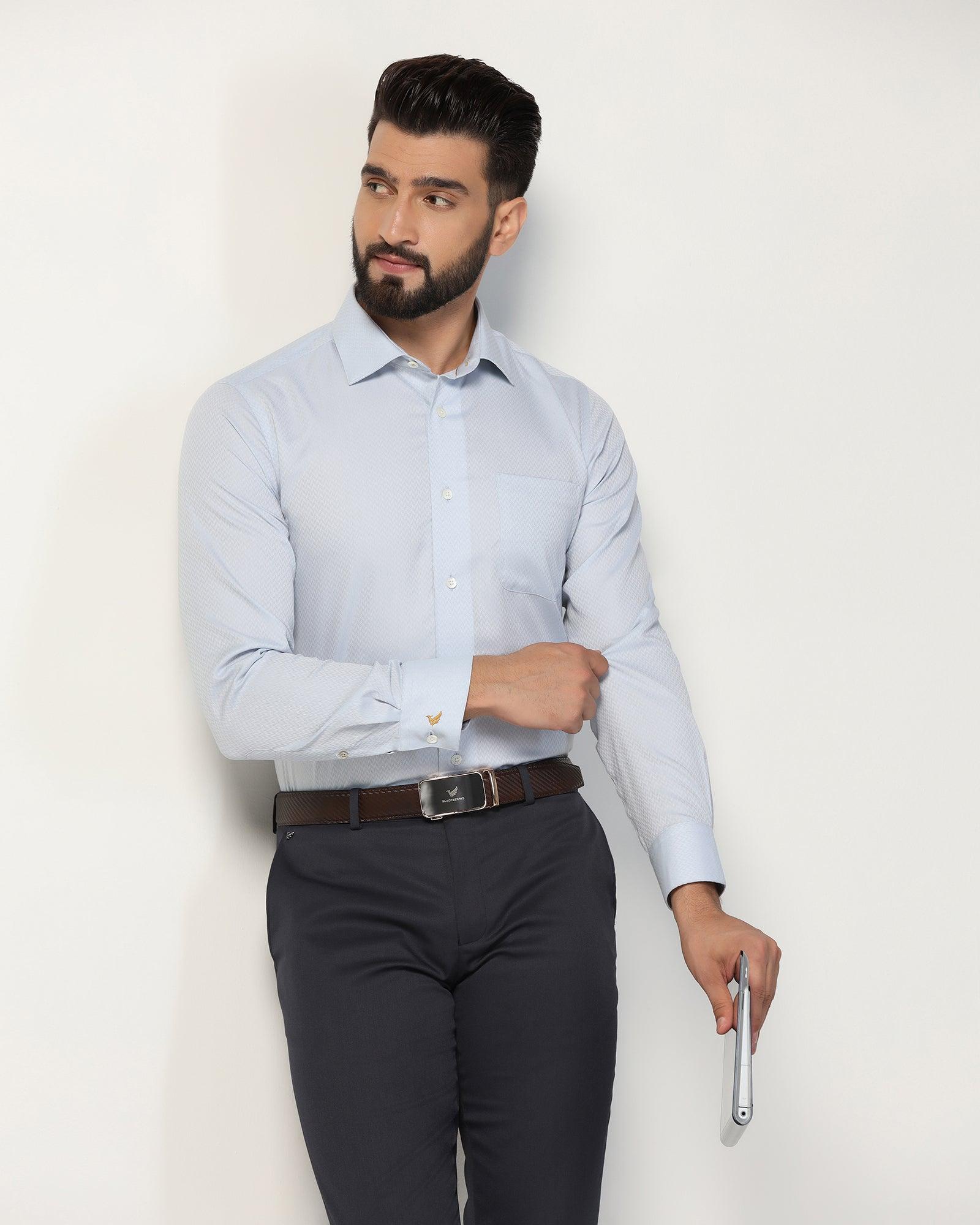 Luxe Formal Grey Textured Shirt - Silas