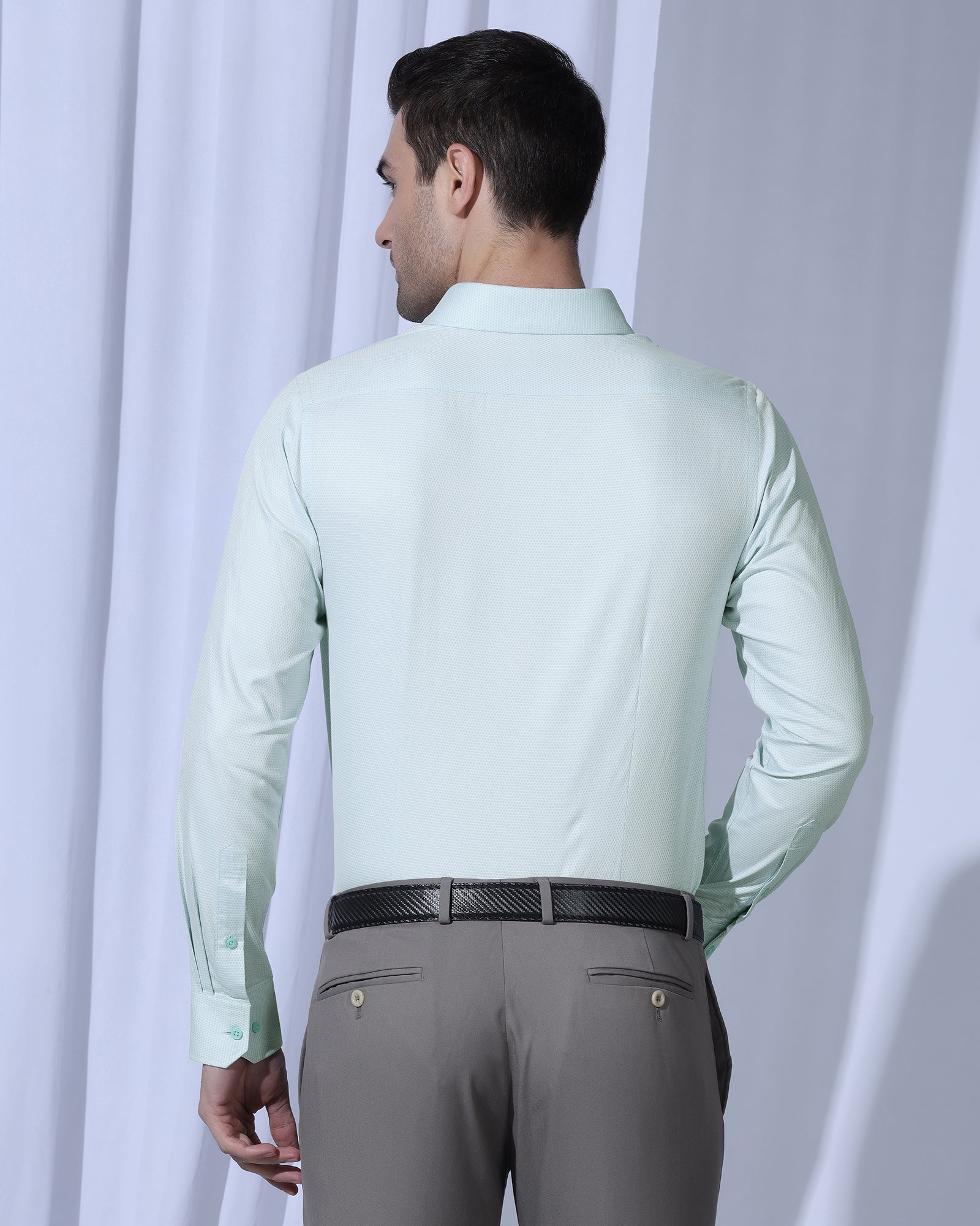 Formal Mint Textured Shirt - Benet