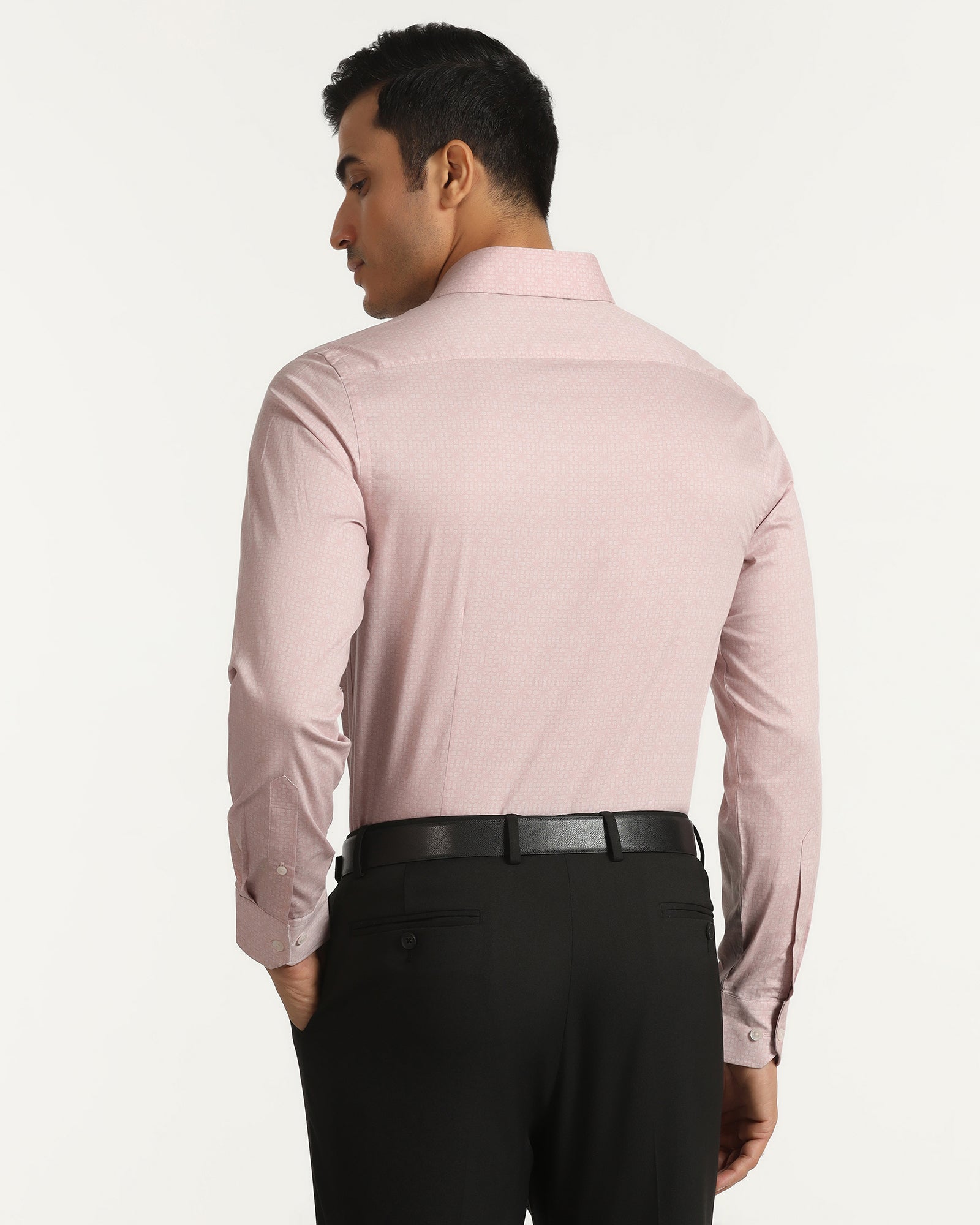 Formal Peach Printed Shirt - Hydron