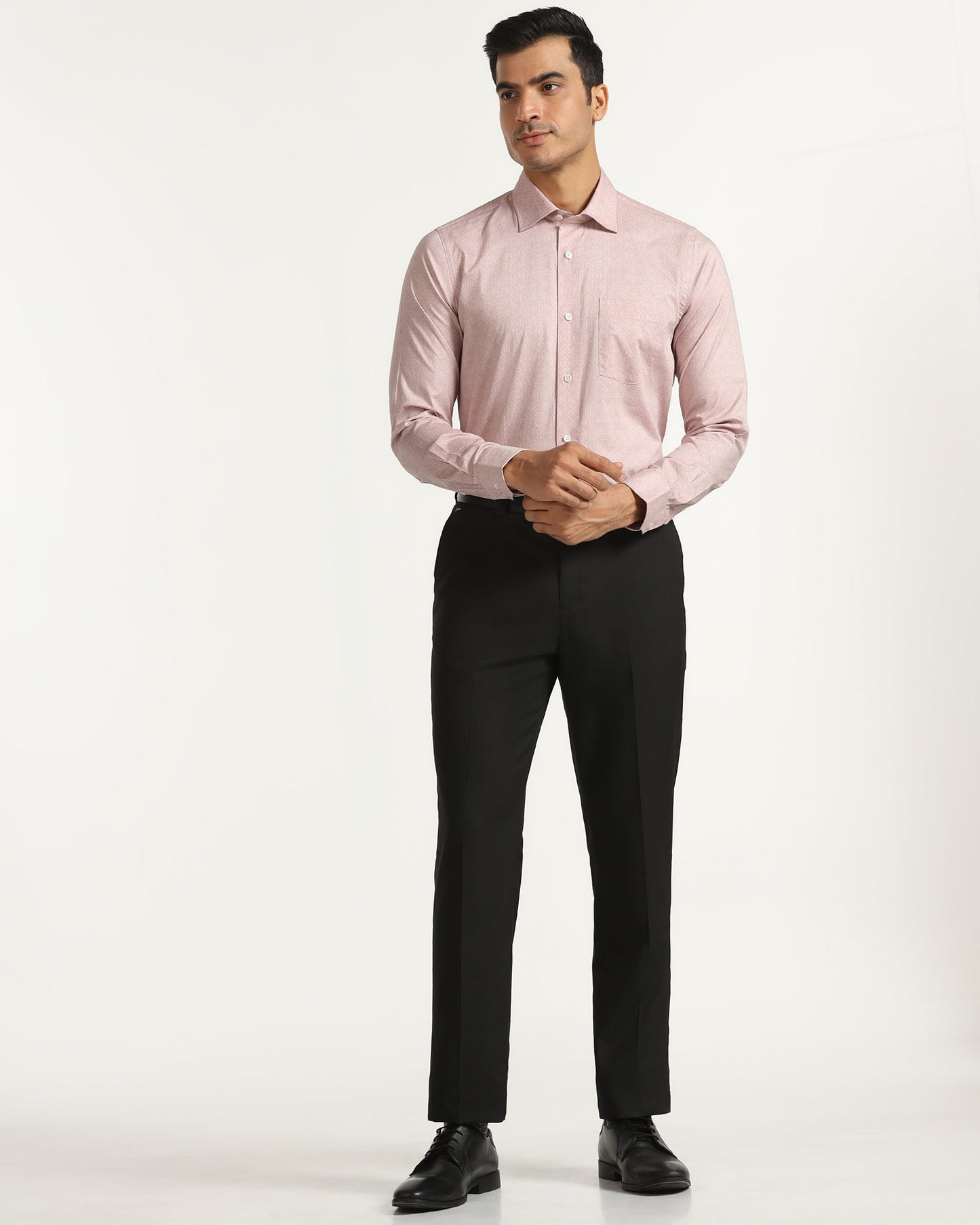 Formal Peach Printed Shirt - Hydron