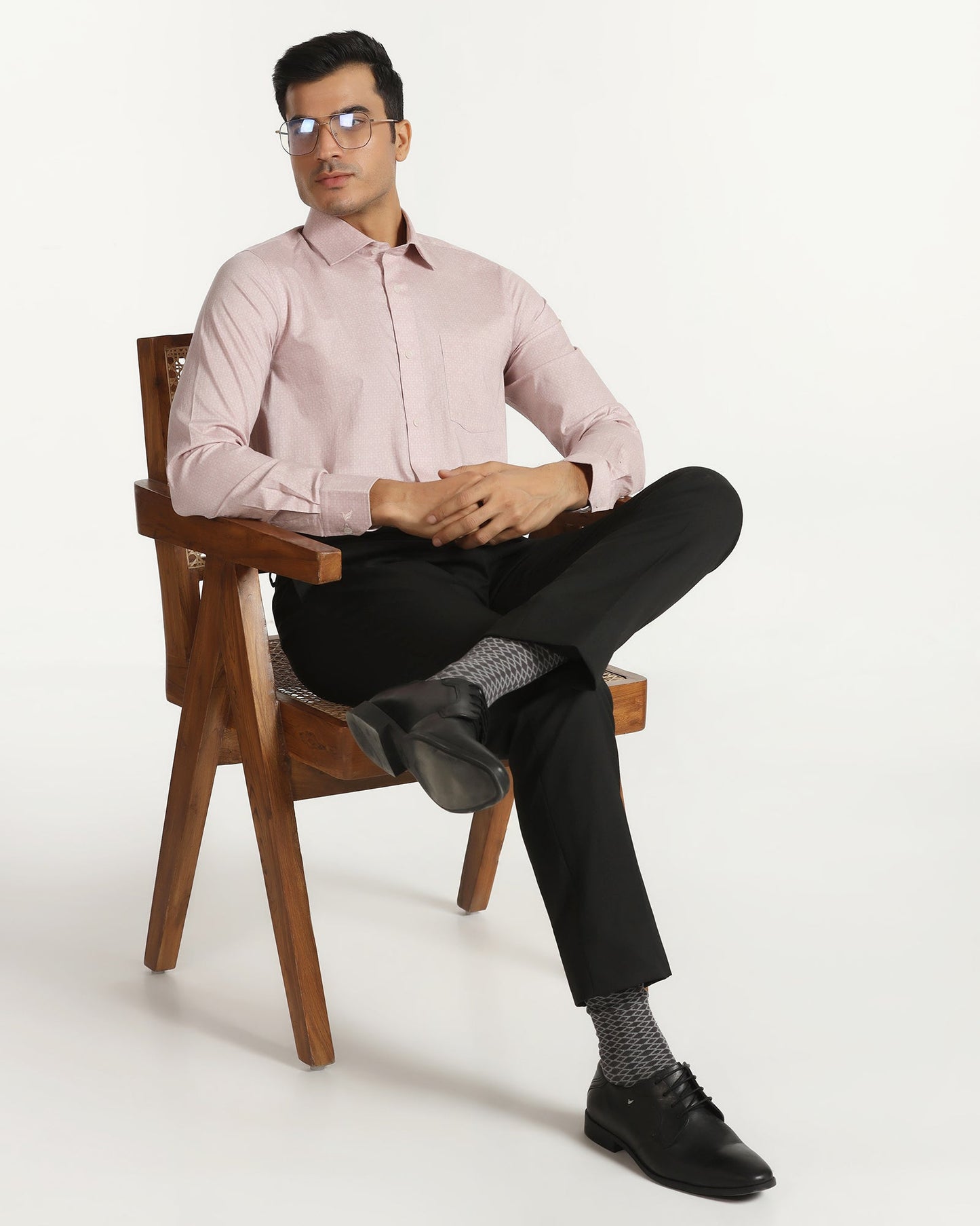 Formal Peach Printed Shirt - Hydron