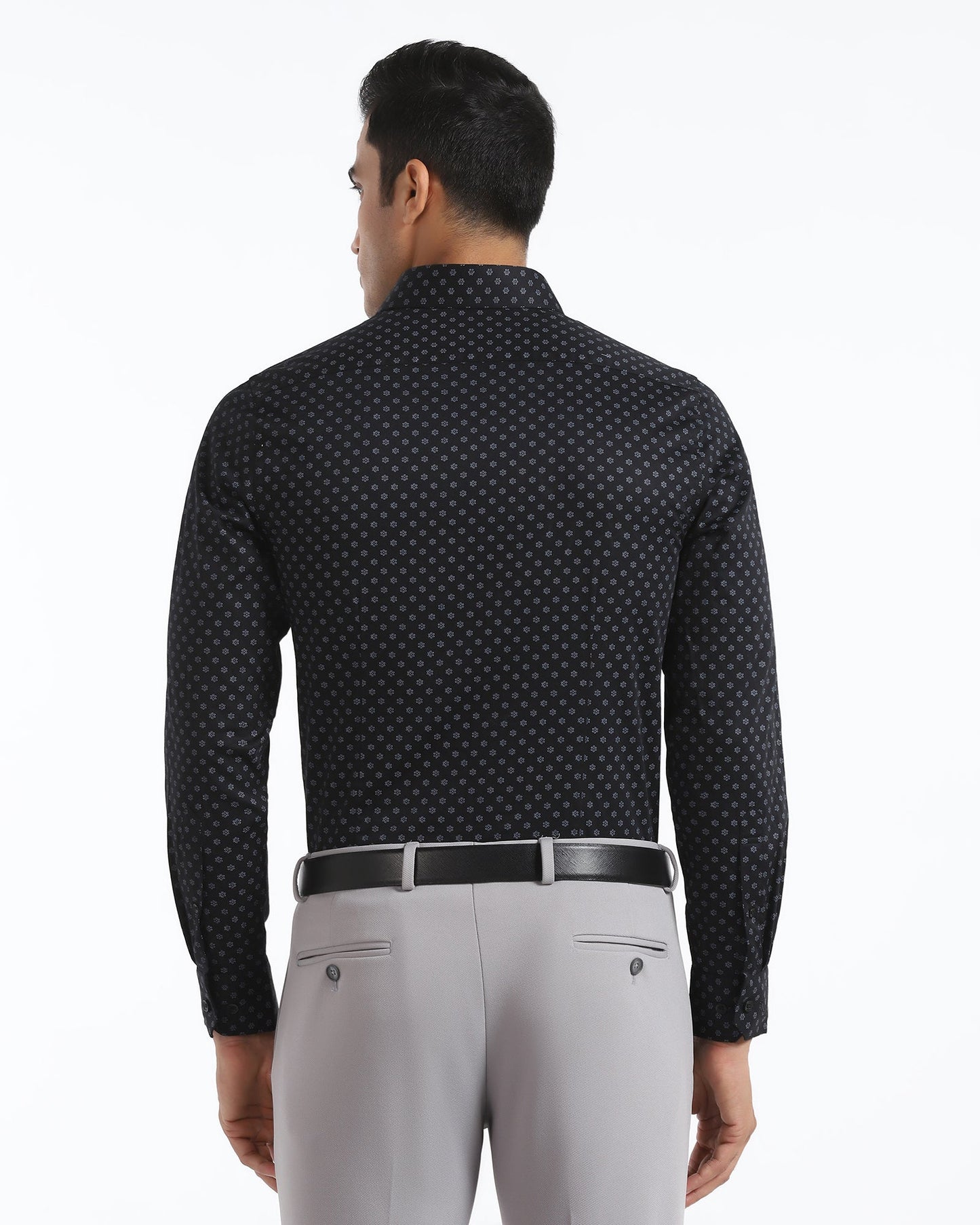Formal Black Printed Shirt - Title