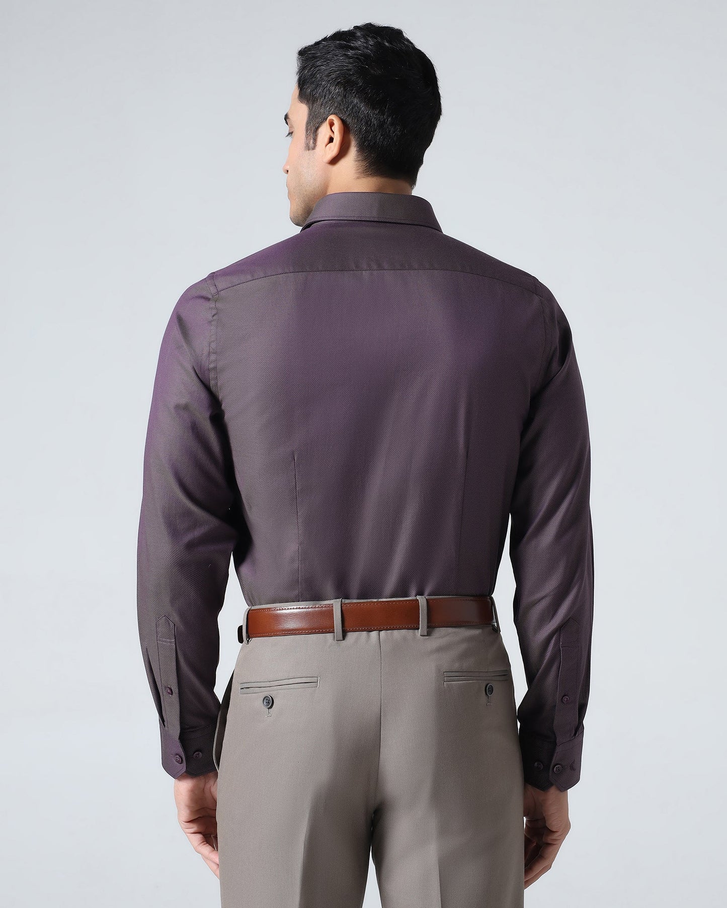 Plum Textured Shirt - Magnus