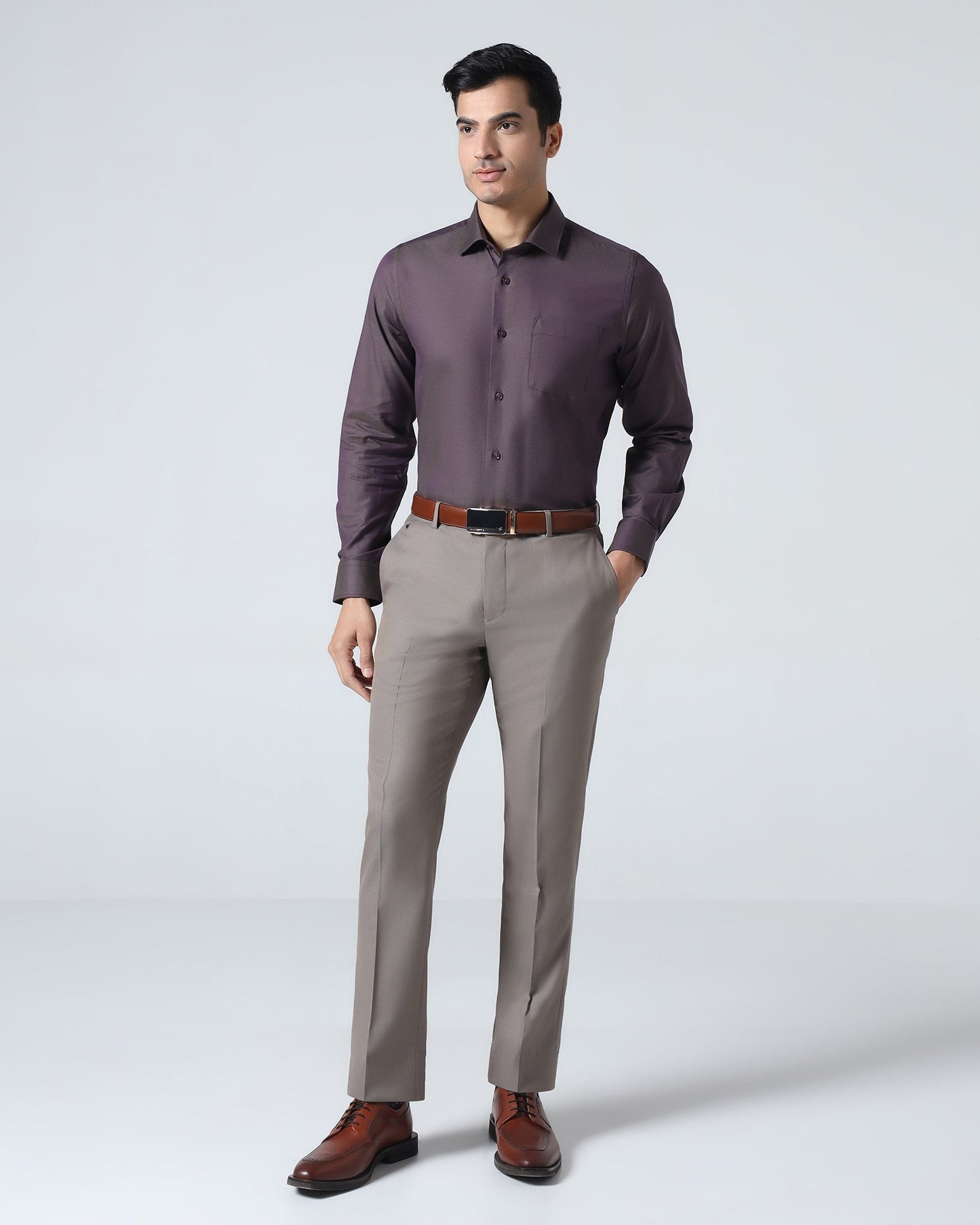 Plum Textured Shirt - Magnus