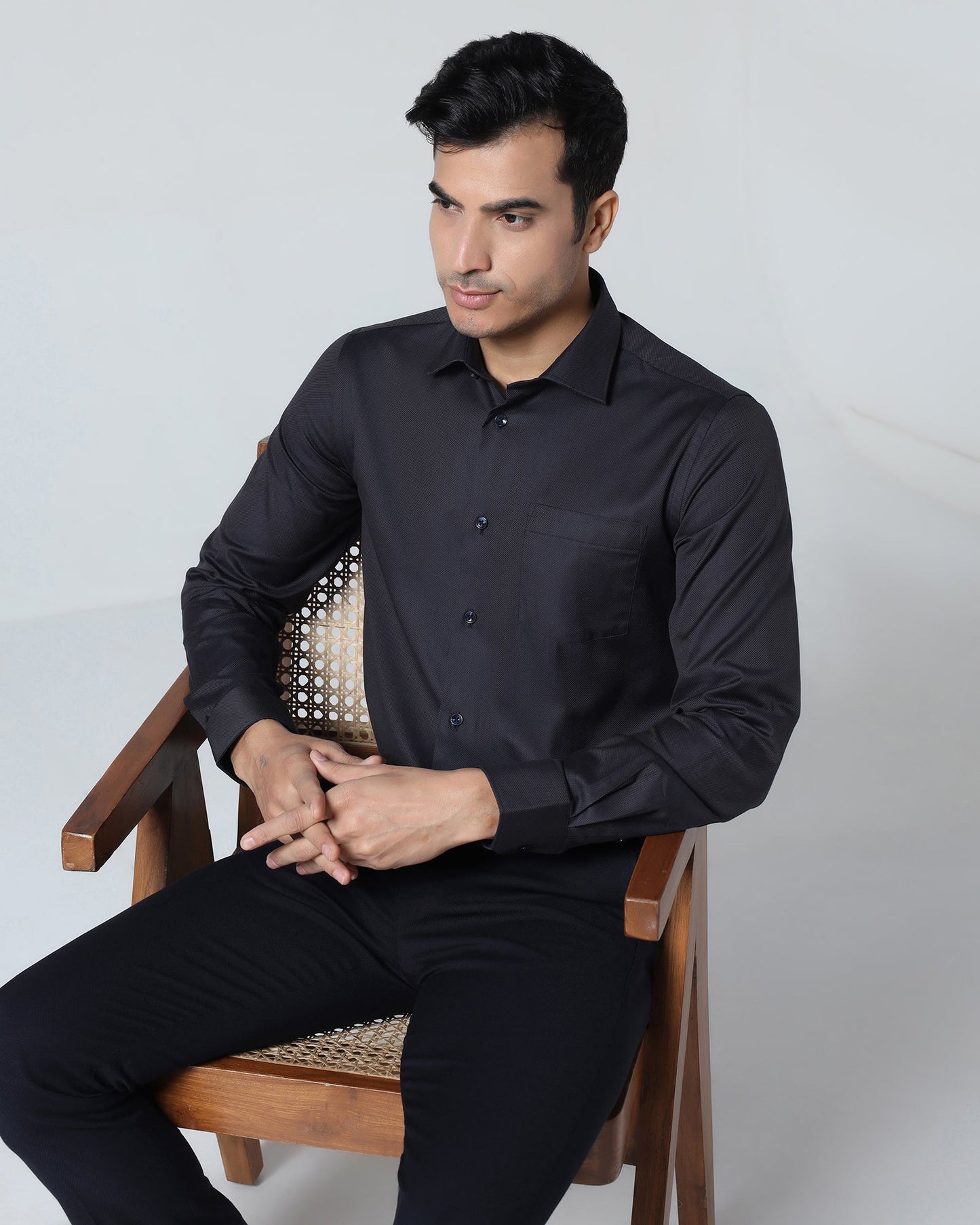 Charcoal Textured Shirt - Magnus