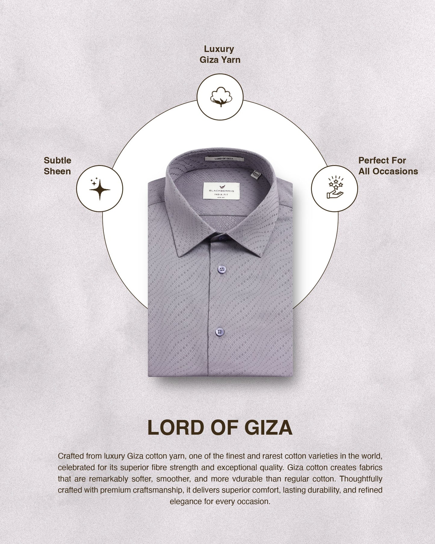 Mauve Jacquard Shirt - Glanza
