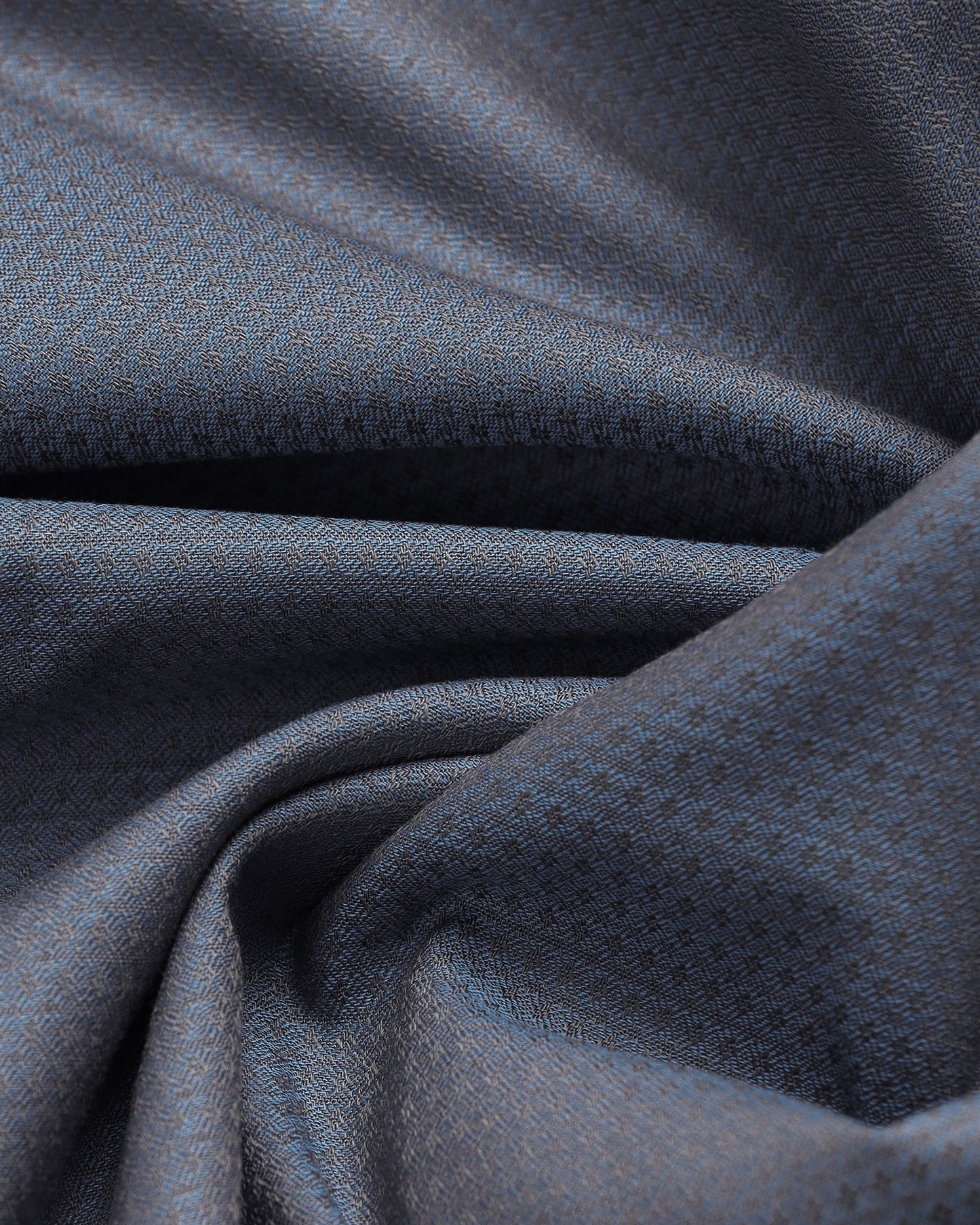 Mid Blue Half Sleeve Textured Shirt - Zander