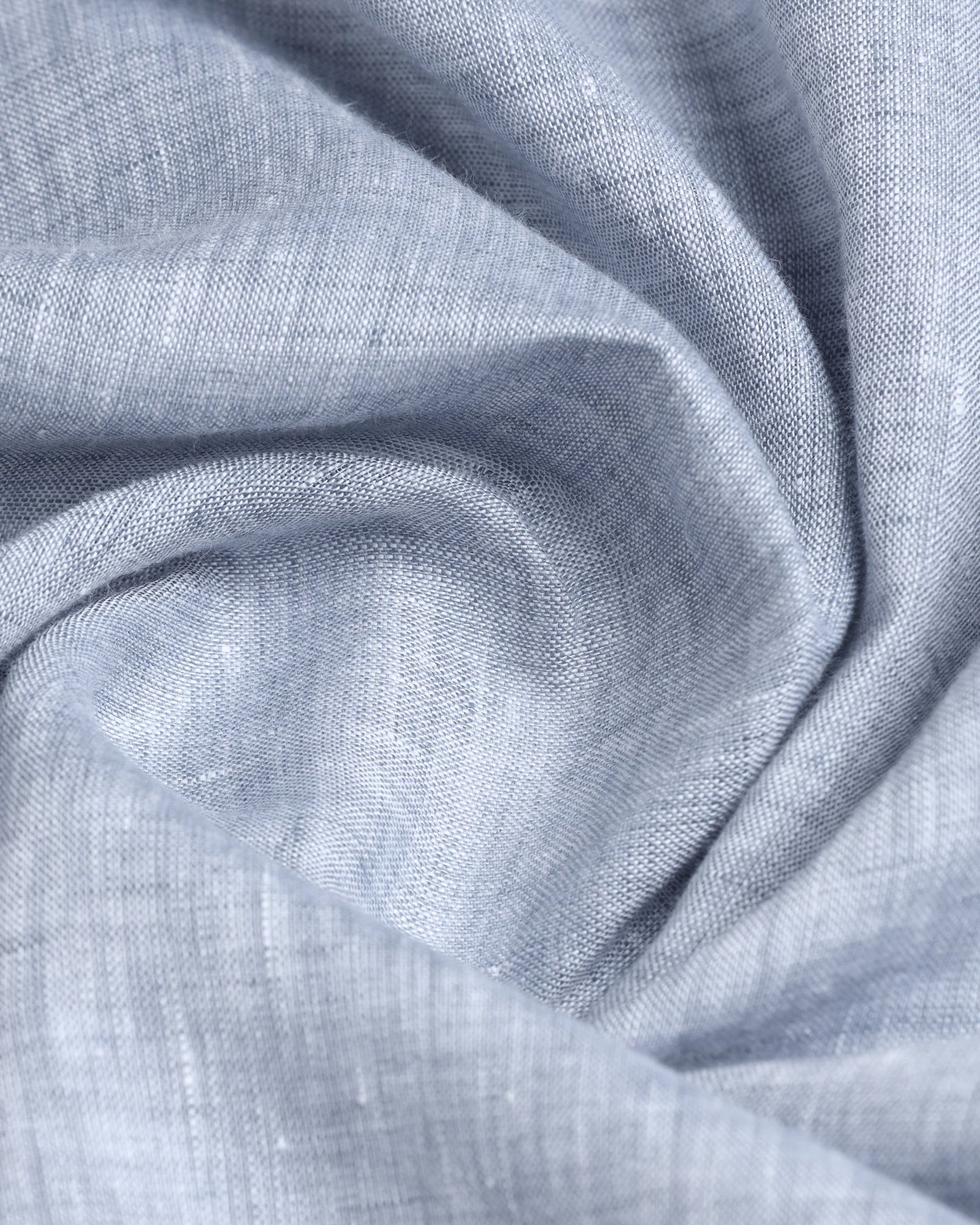 Mid Blue Linen Solid Shirt - Stelo
