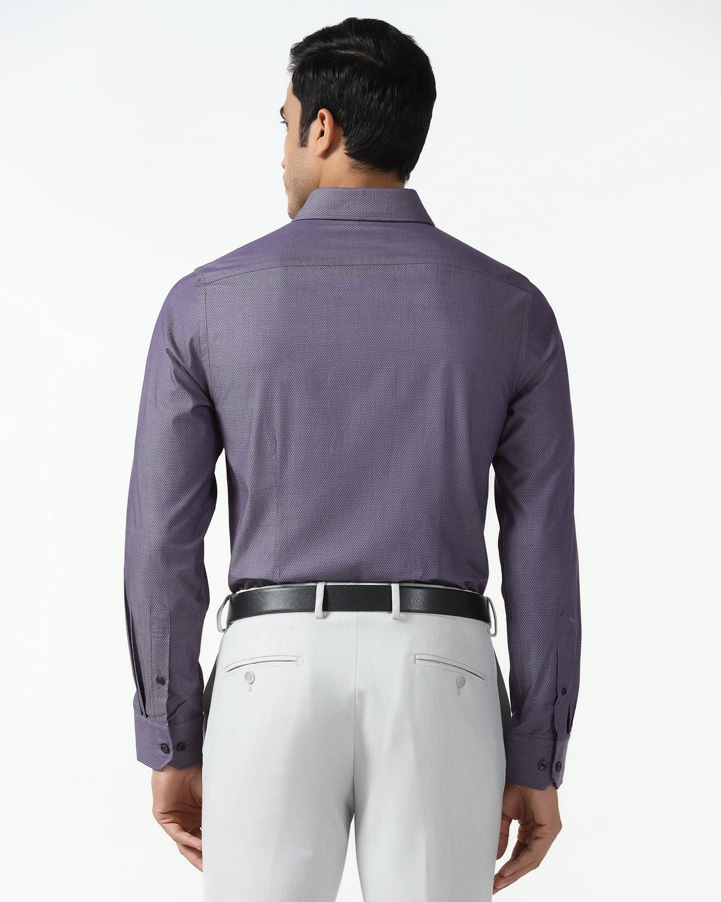 Mid Blue Textured Shirt - Ryan