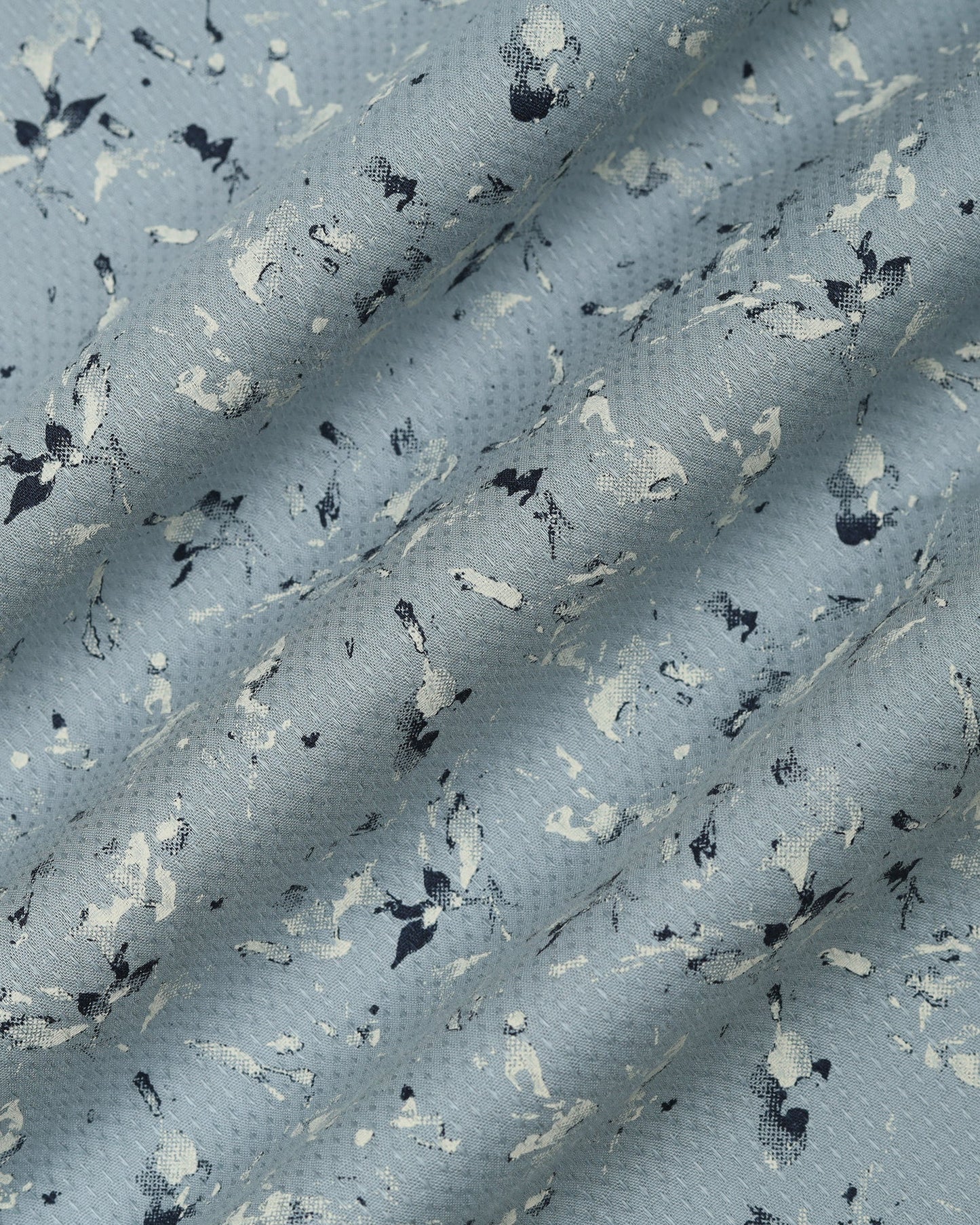 Midnight Blue Printed Shirt - Kiva