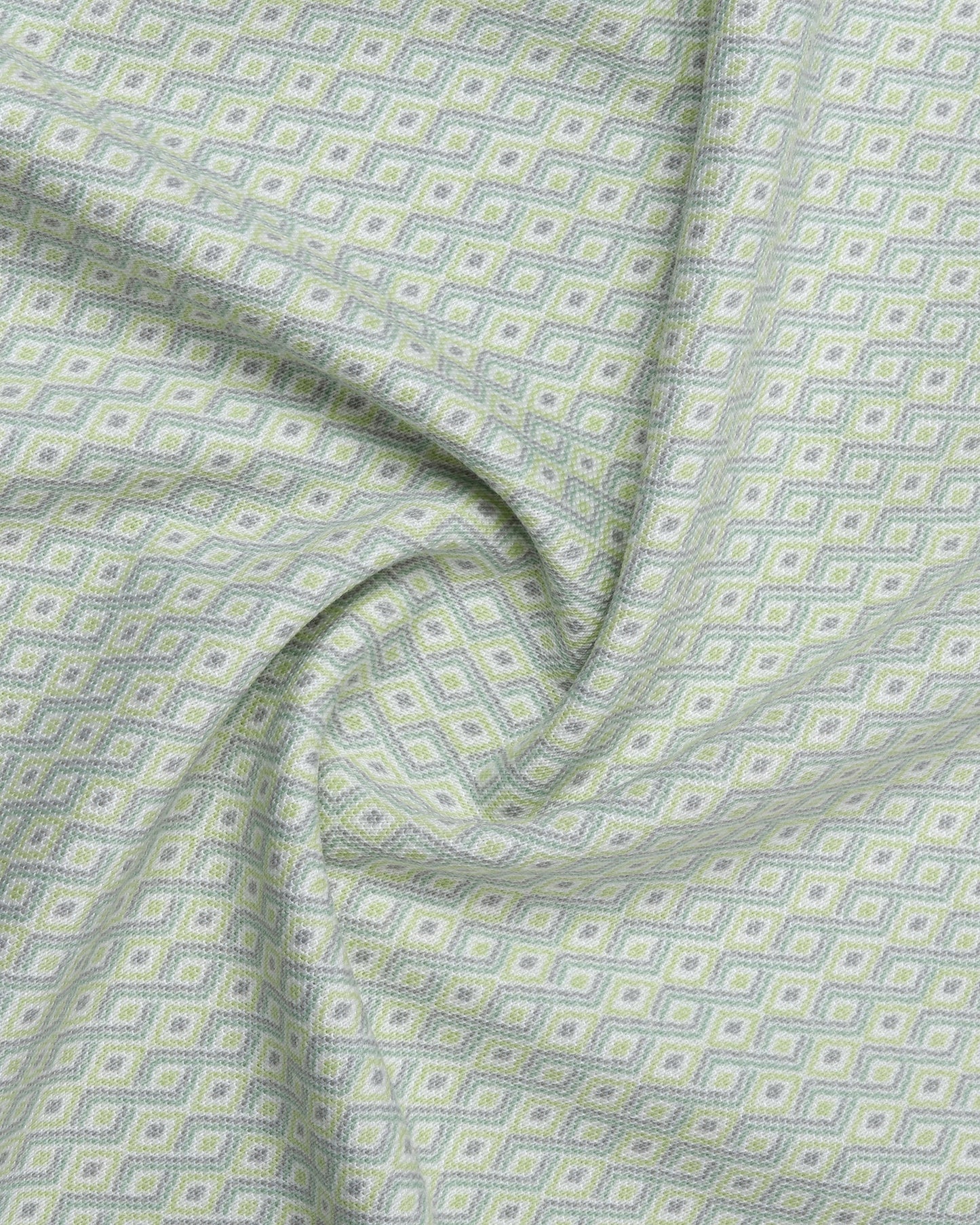 Mint Green Printed Polo - Mini